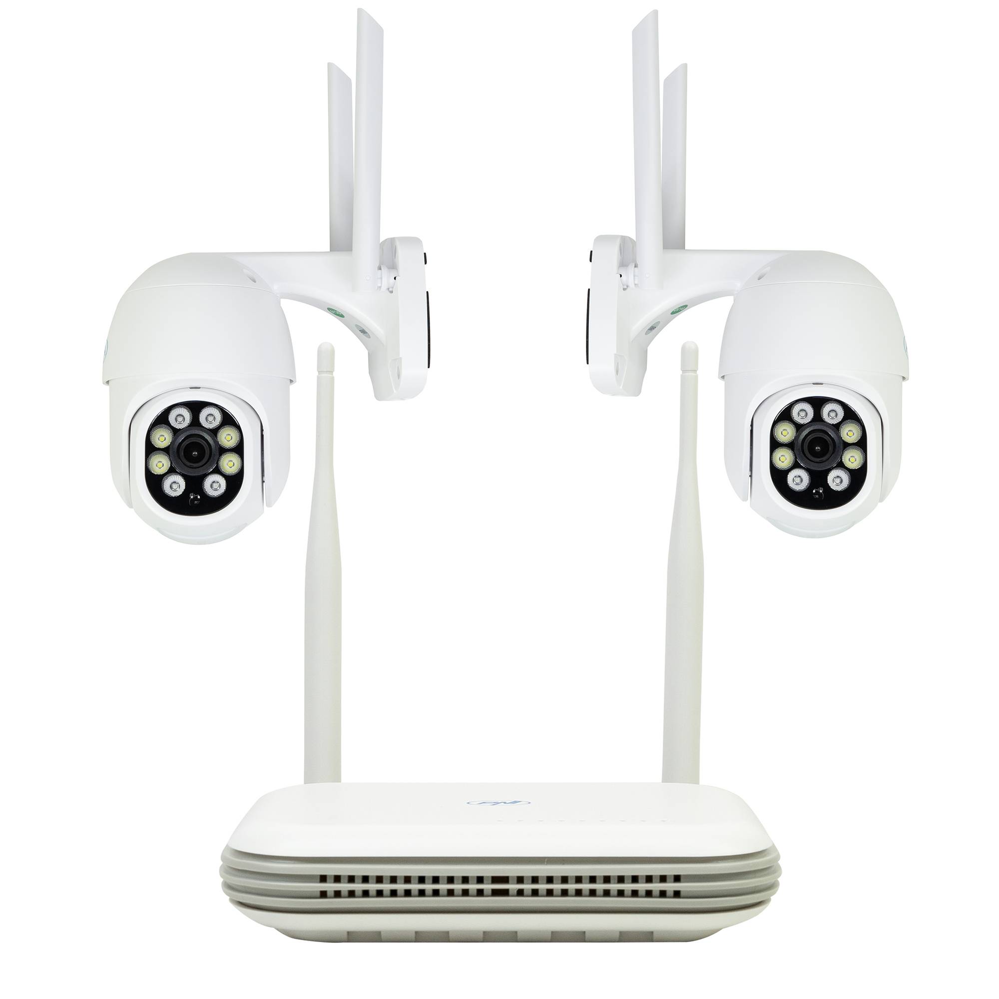 Drahtloses Videoüberwachungsset PNI House WiFi800 NVR und 2 PNI IP840-Außenkameras, 8 MP, 4K, IP65