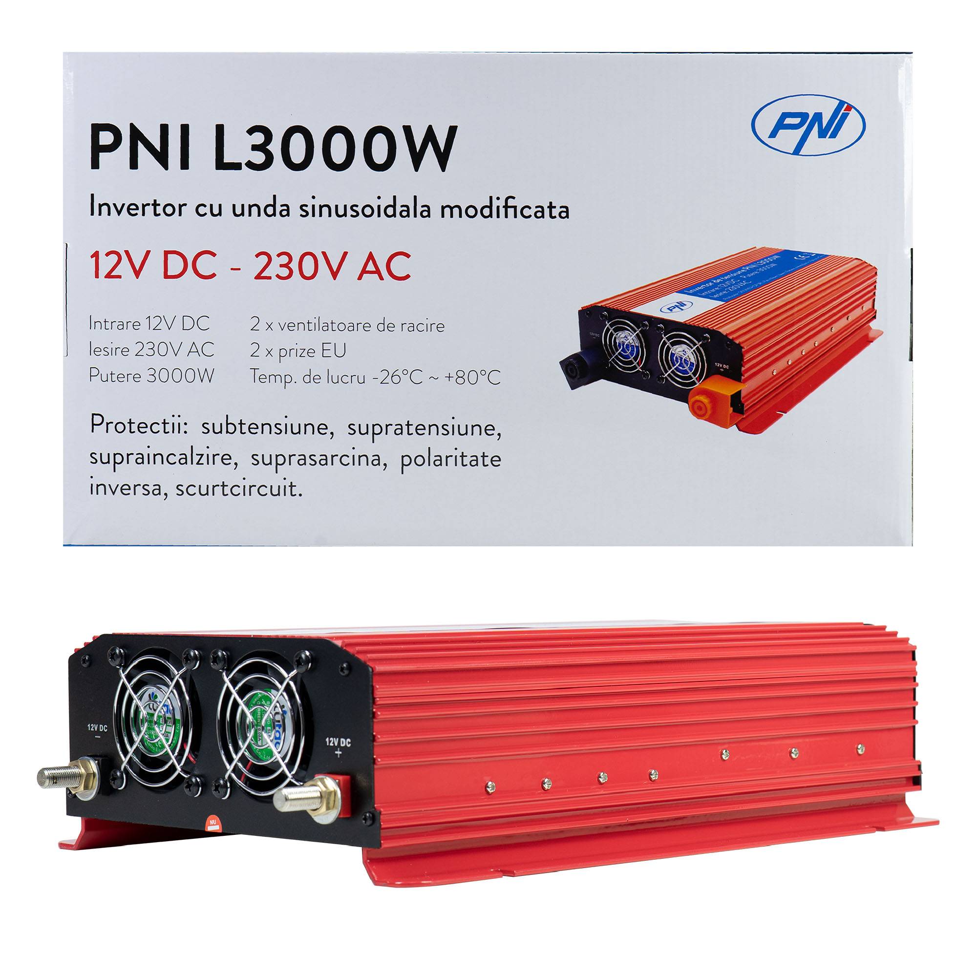 Wechselrichterspannung PNI L3000W Spannungsversorgung 12V 230V Ausgang