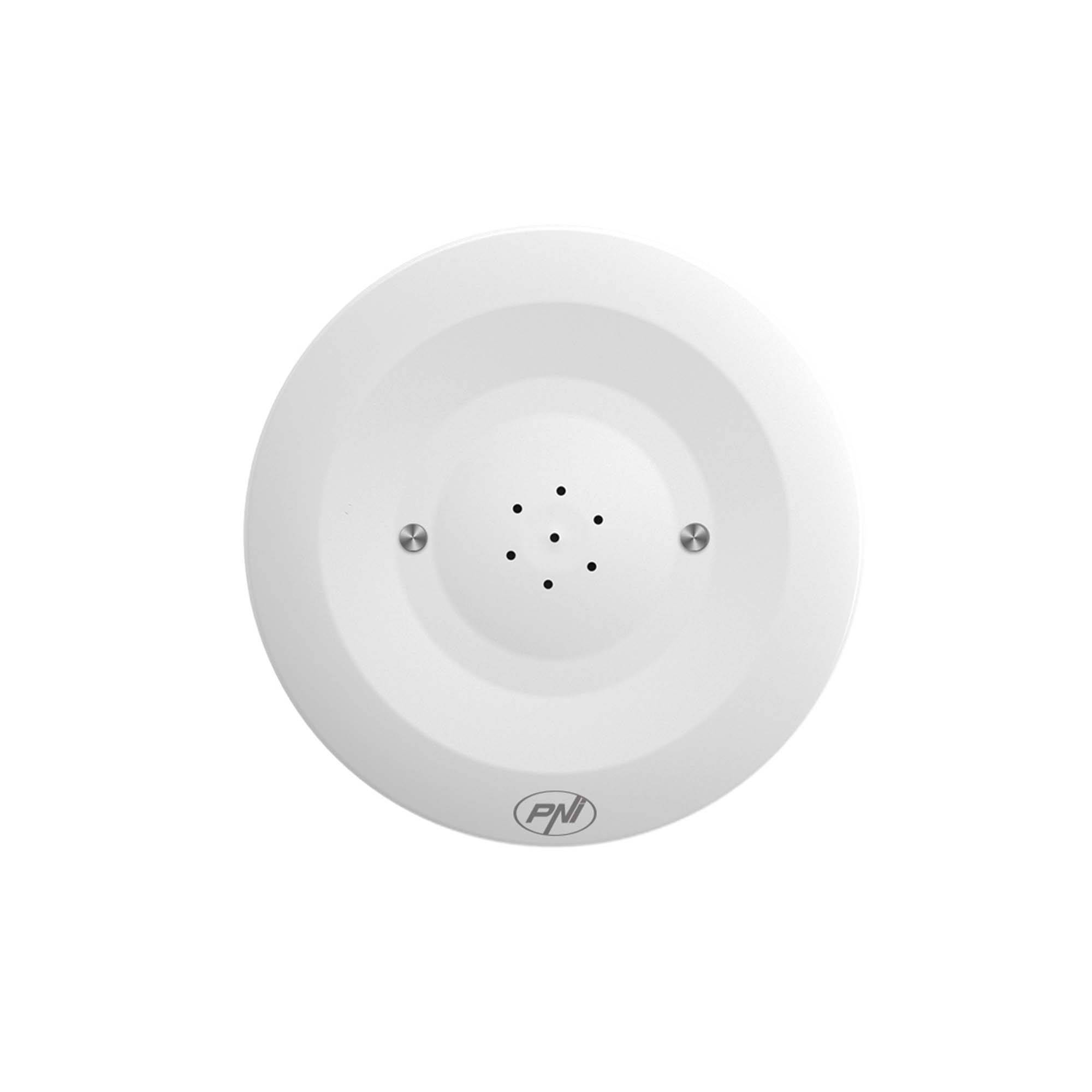 PNI SafeHouse HS527 Hochwassersensor-Detektor mit WLAN, mit 80-dB-Tonalarm, integriertem Lautsprecher, für Überschwemmung und Tropfen, kompatibel mi