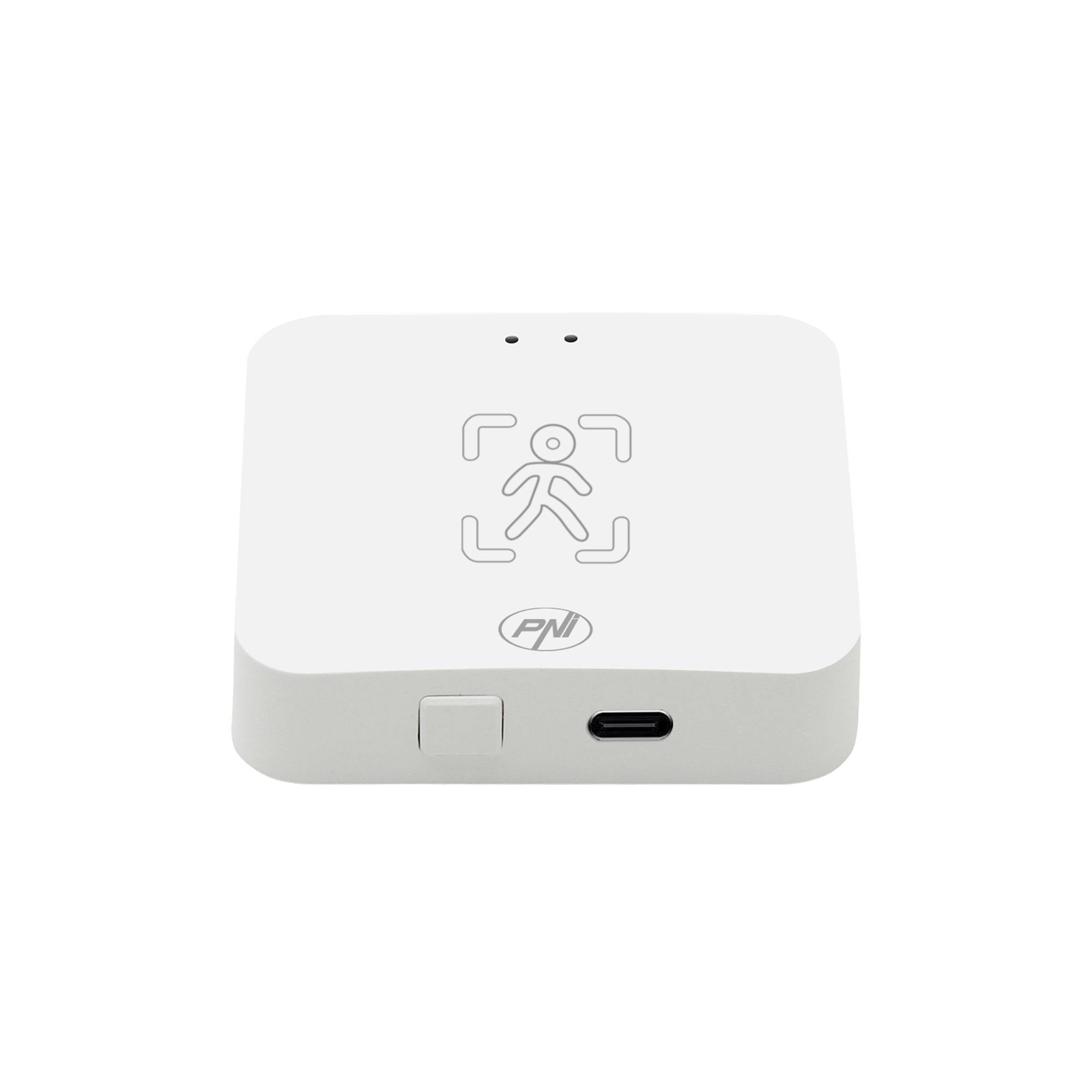 PNI SafeHouse HS402 Wi-Fi-Präsenzsensor, mit Millimeter-Radarwellen, 10 m Reichweite, erkennt Bewegung und statische Anwesenheit, misst Entfernung