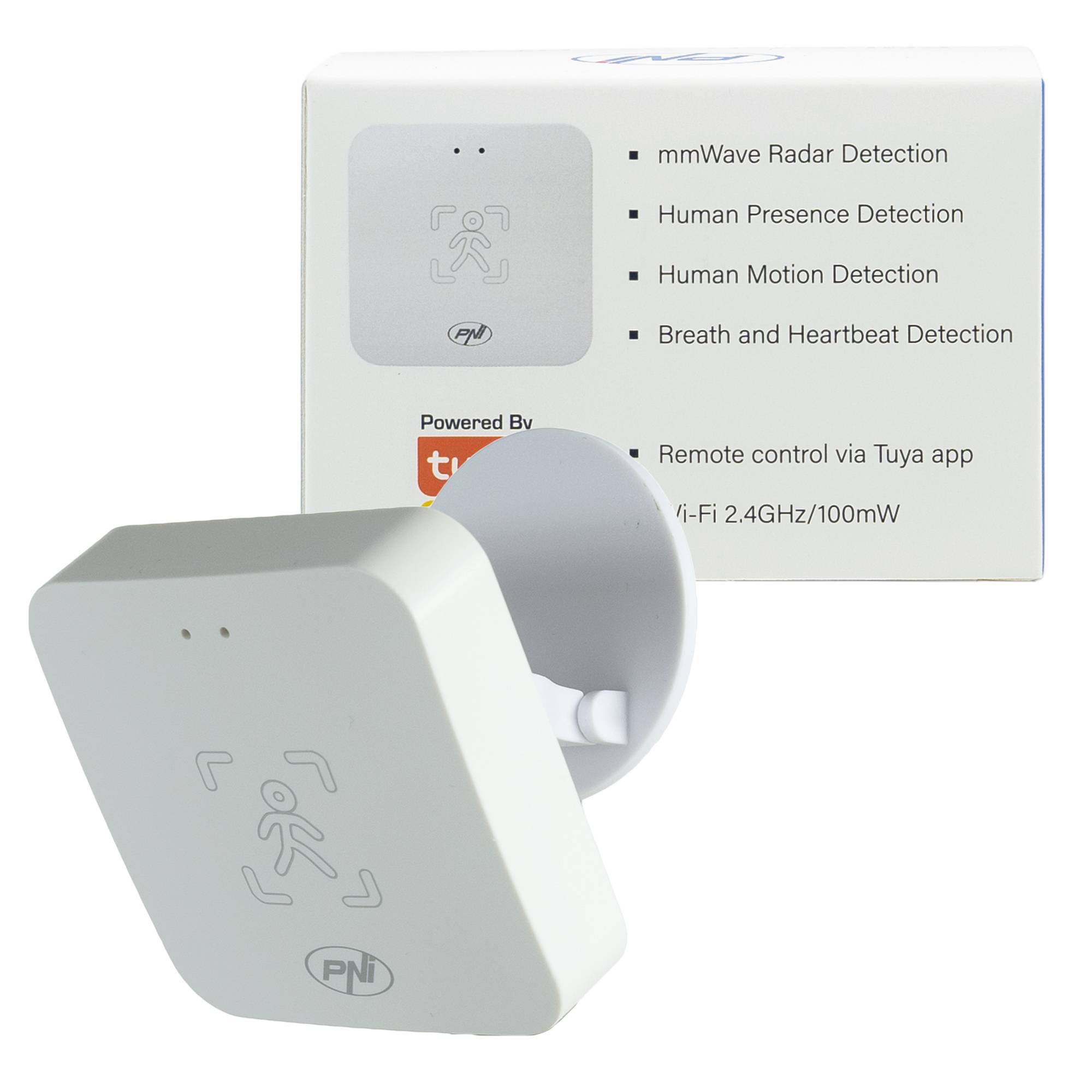 PNI SafeHouse HS402 Wi-Fi-Präsenzsensor, mit Millimeter-Radarwellen, 10 m Reichweite, erkennt Bewegung und statische Anwesenheit, misst Entfernung