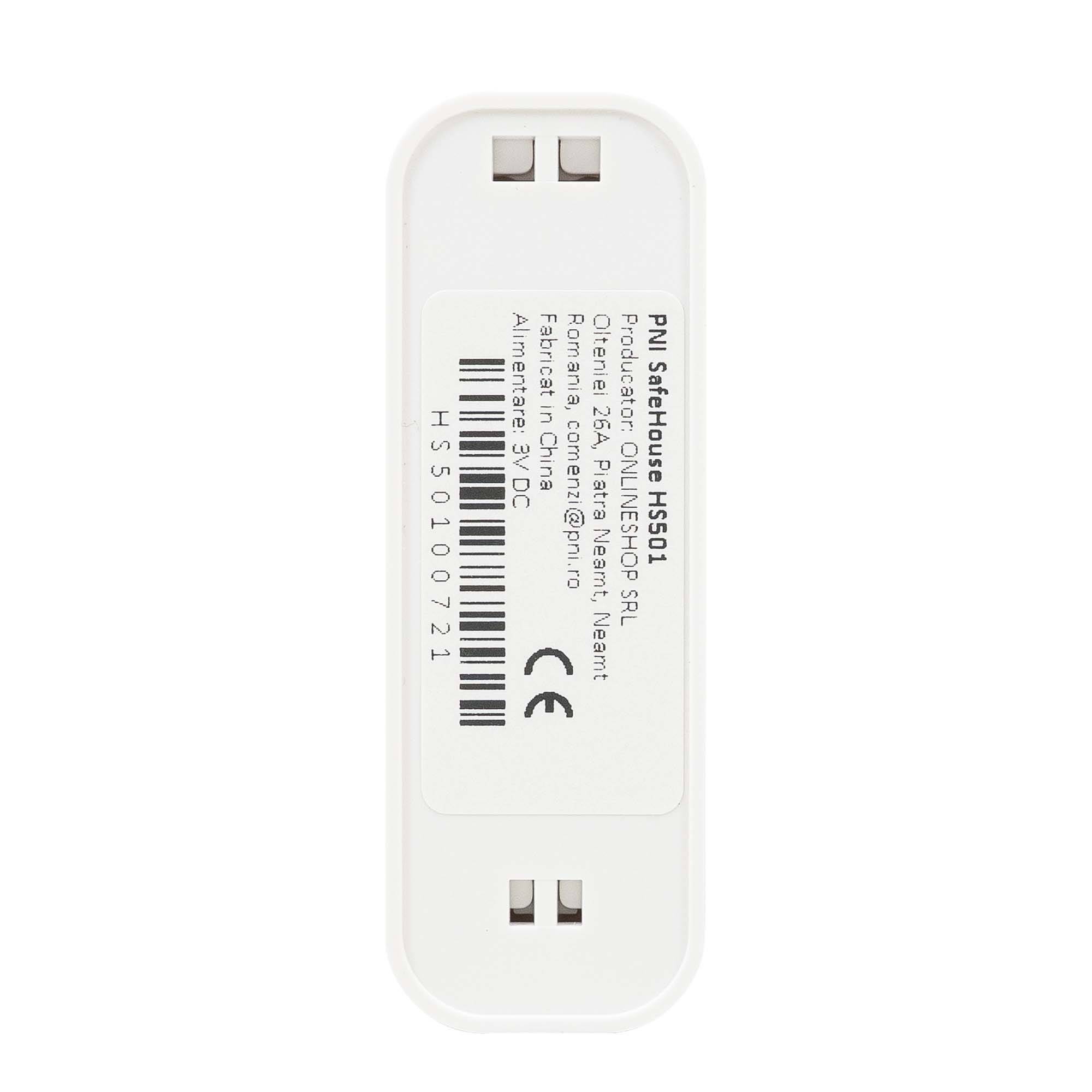 PNI SafeHouse HS501 Vibrationssensor mit WLAN, kompatibel mit Tuya-Anwendungen, 3-V-Stromversorgung