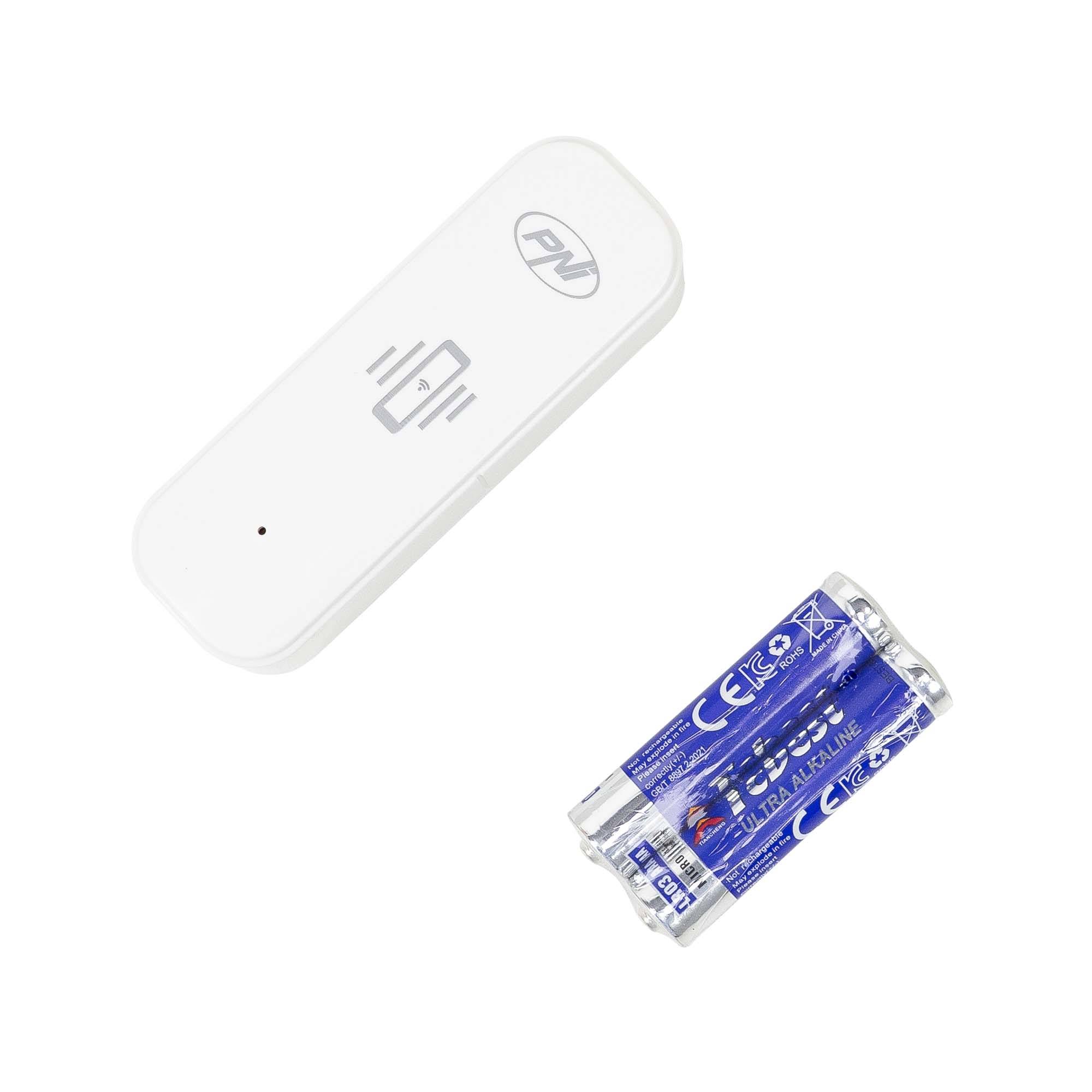 PNI SafeHouse HS501 Vibrationssensor mit WLAN, kompatibel mit Tuya-Anwendungen, 3-V-Stromversorgung