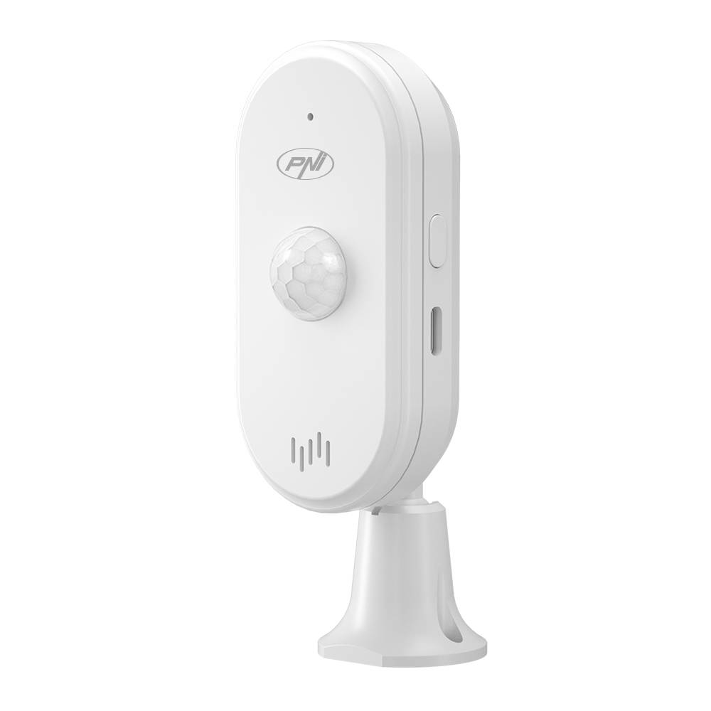 SafeHouse HS401 PIR PIR-Bewegungssensor mit WLAN, kompatibel mit der Tuya-Anwendung, 80-dB-Tonalarm, integrierter Lautsprecher