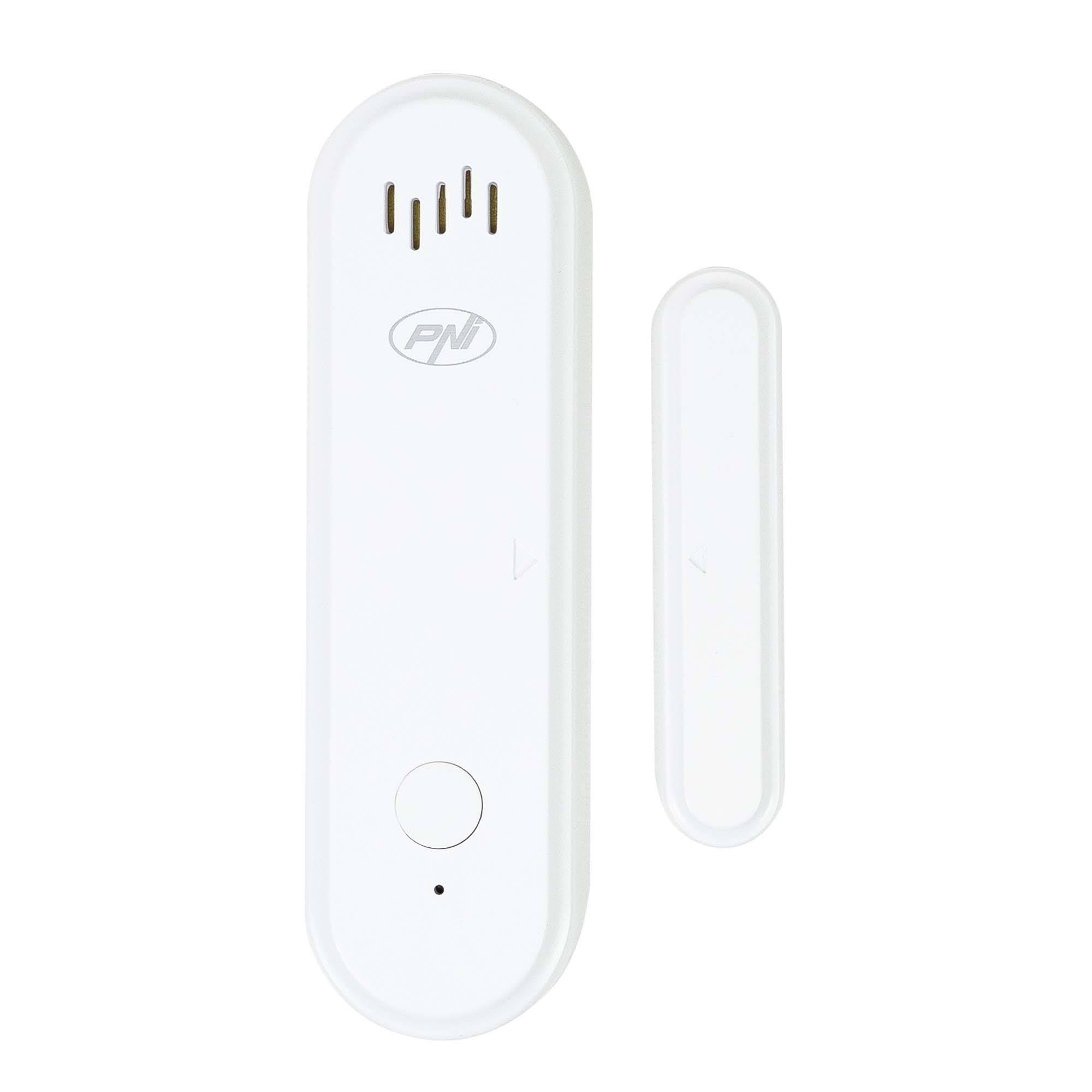 PNI Safe House HS301 Magnetkontakt mit WLAN, zur Tür-/Fensterüberwachung über die Tuya Smart-Anwendung, 80 dB akustischer Alarm, integrierter Lauts