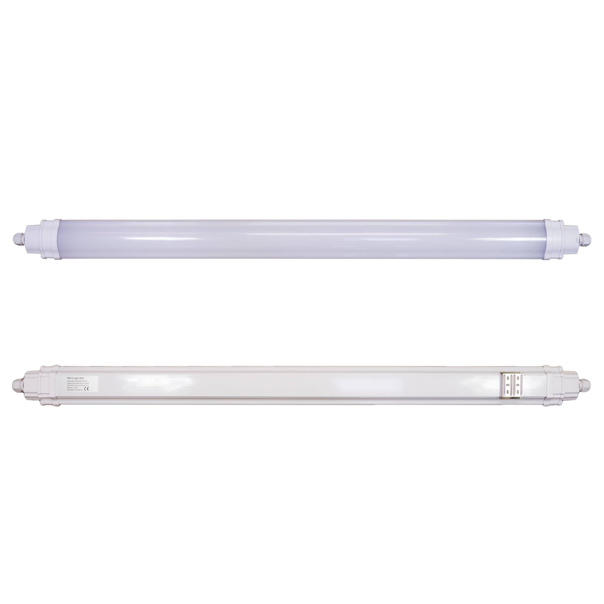LED-Linearleuchte PNI D-Light 3600, 36 W, 6500 K, versiegelt IP65, mit Schutz gegen Wasser, Staub und Korrosion, für Industriebeleuchtung, Tunnel