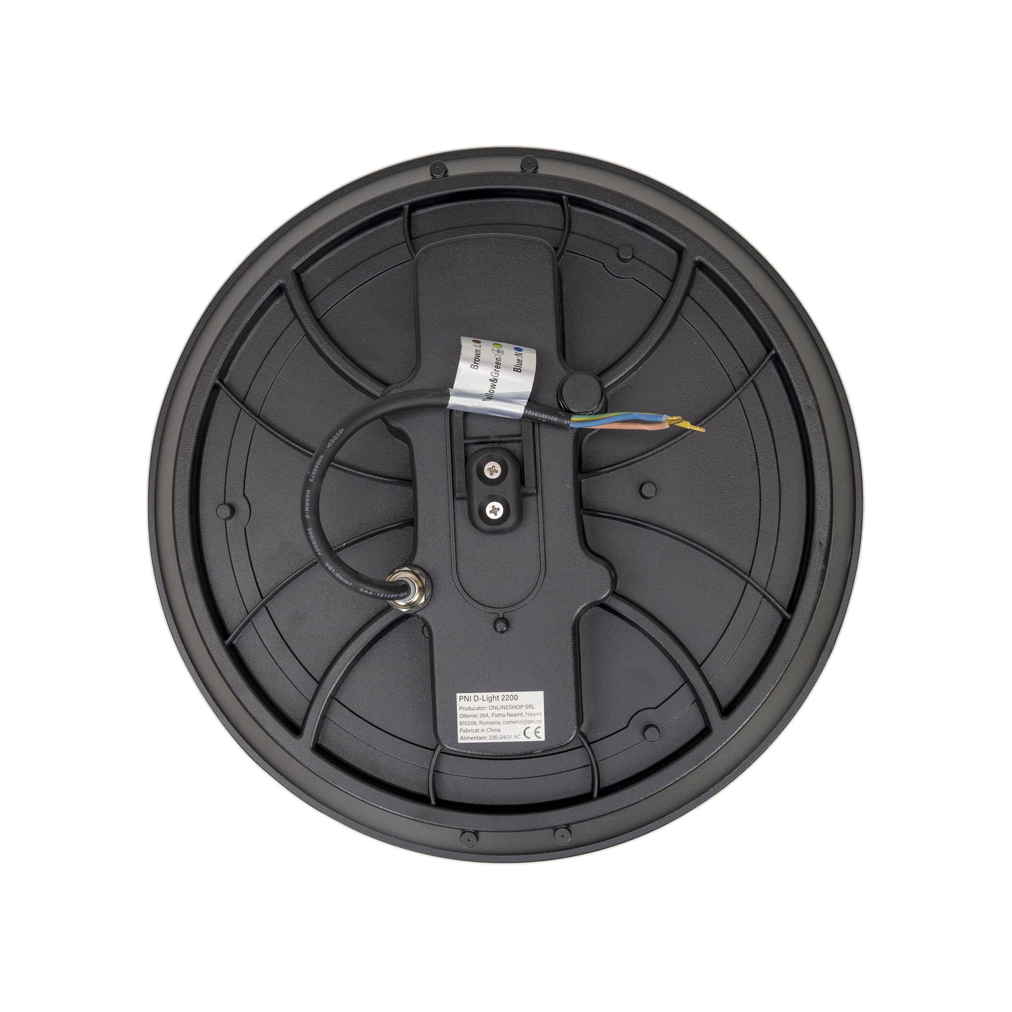 PNI D-Light 2200 LED-Lampe Typ High Bay, 200 W, 27000 lm, rund 32 cm, 6500 K, 230 V Stromversorgung, IP65, für Industriebeleuchtung in großen Räume