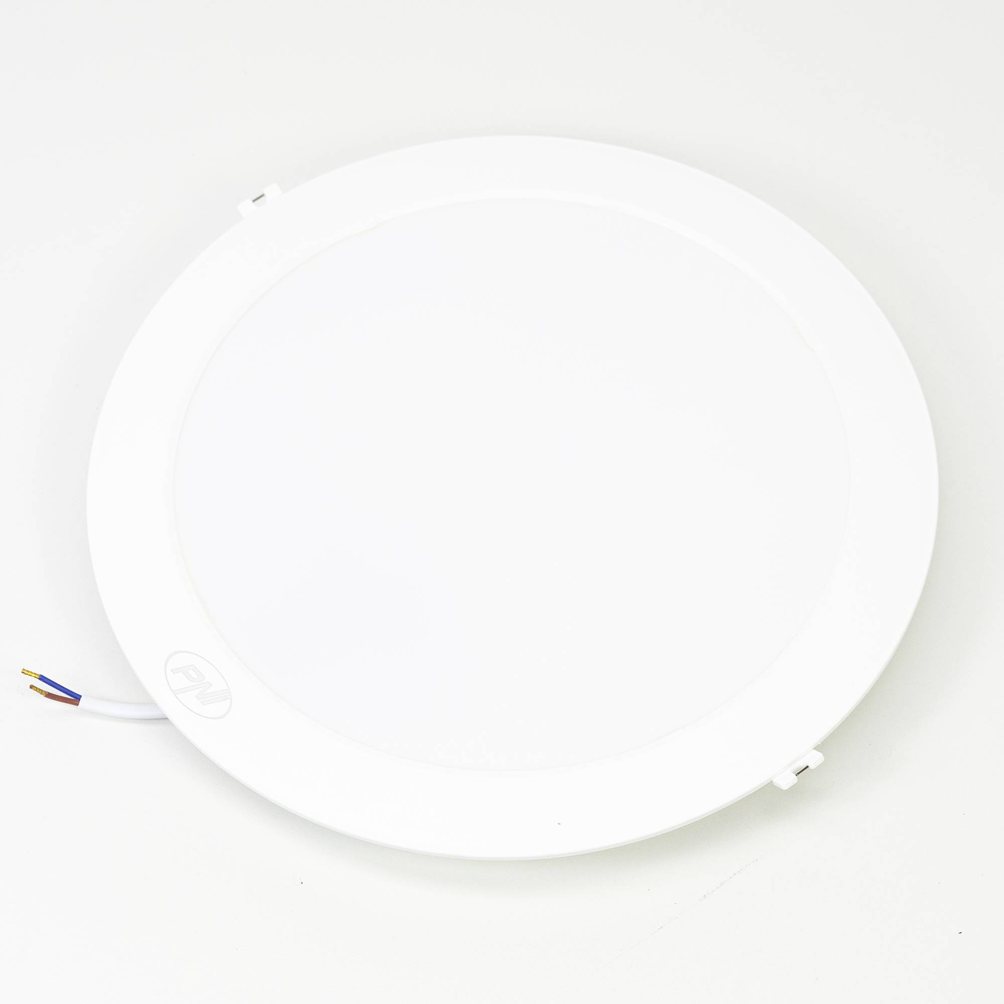 LED-Deckenleuchte PNI D-Light 2402W 24W, einbaubar, rund 29 cm, 6500K, Stromversorgung 230V, 2640 lm, weiß