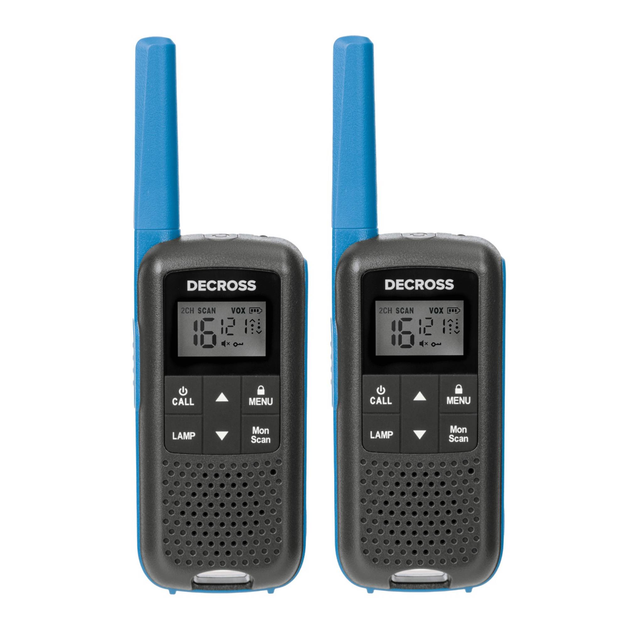 Tragbarer Radiosender PMR PNI Decross DC63 Blau, 446 MHz, 0,5 W, 16 CH, 1000 mAh NiMH, IPx4, 2er-Set
