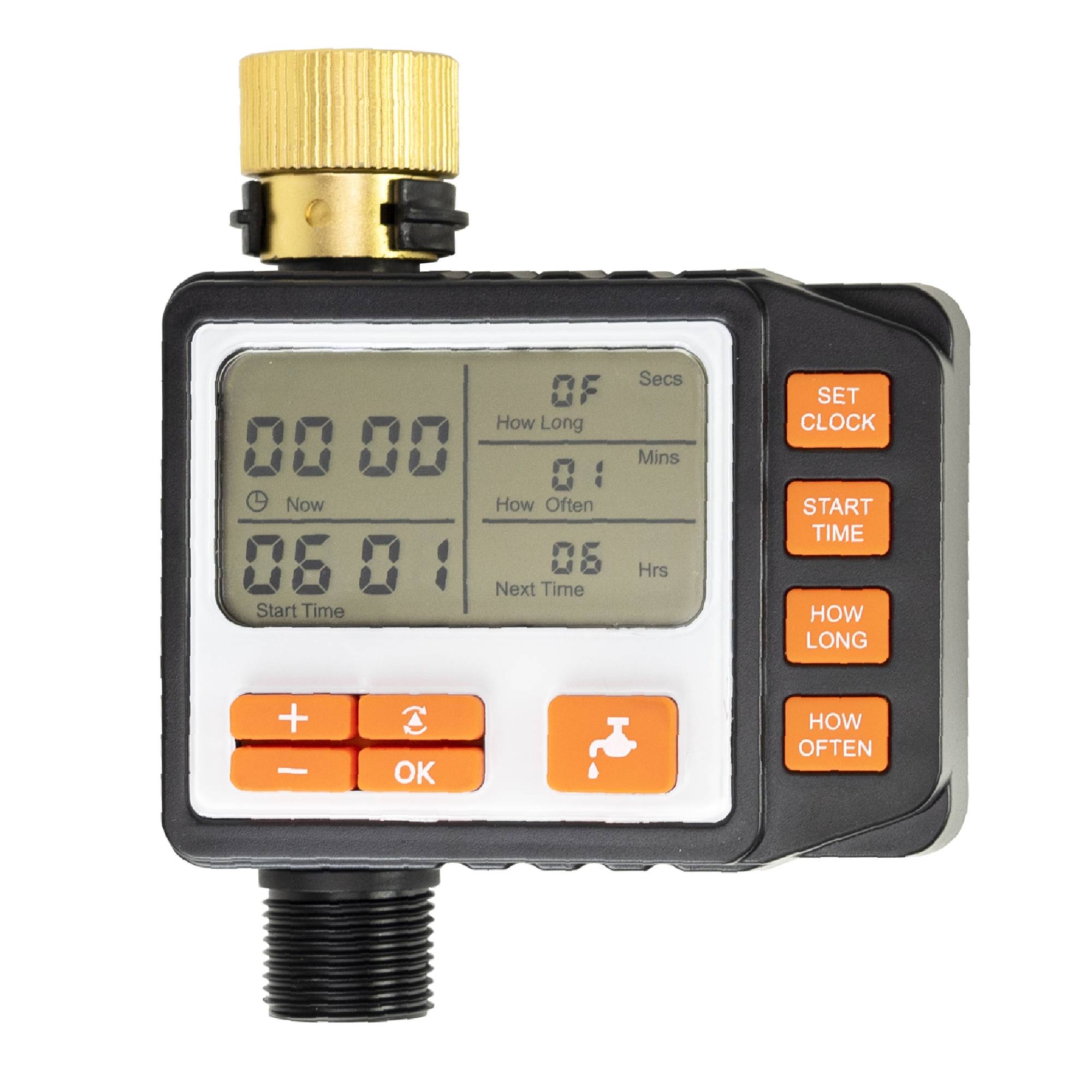 Bewässerungsprogrammierer PNI WT11, LCD-Display, 3/4 Anschluss, schwarz