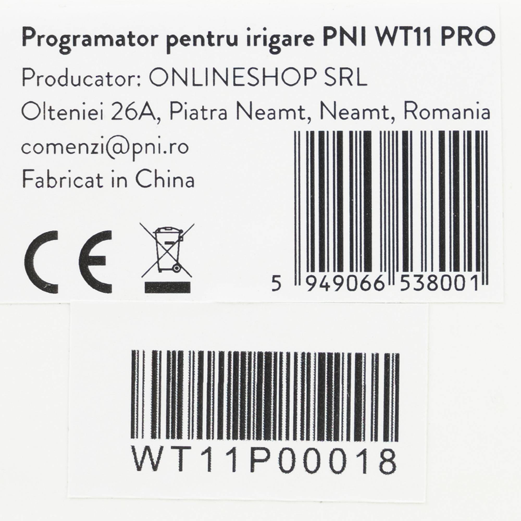 Bewässerungsprogrammierer PNI WT11, LCD-Display, 3/4 Anschluss, schwarz