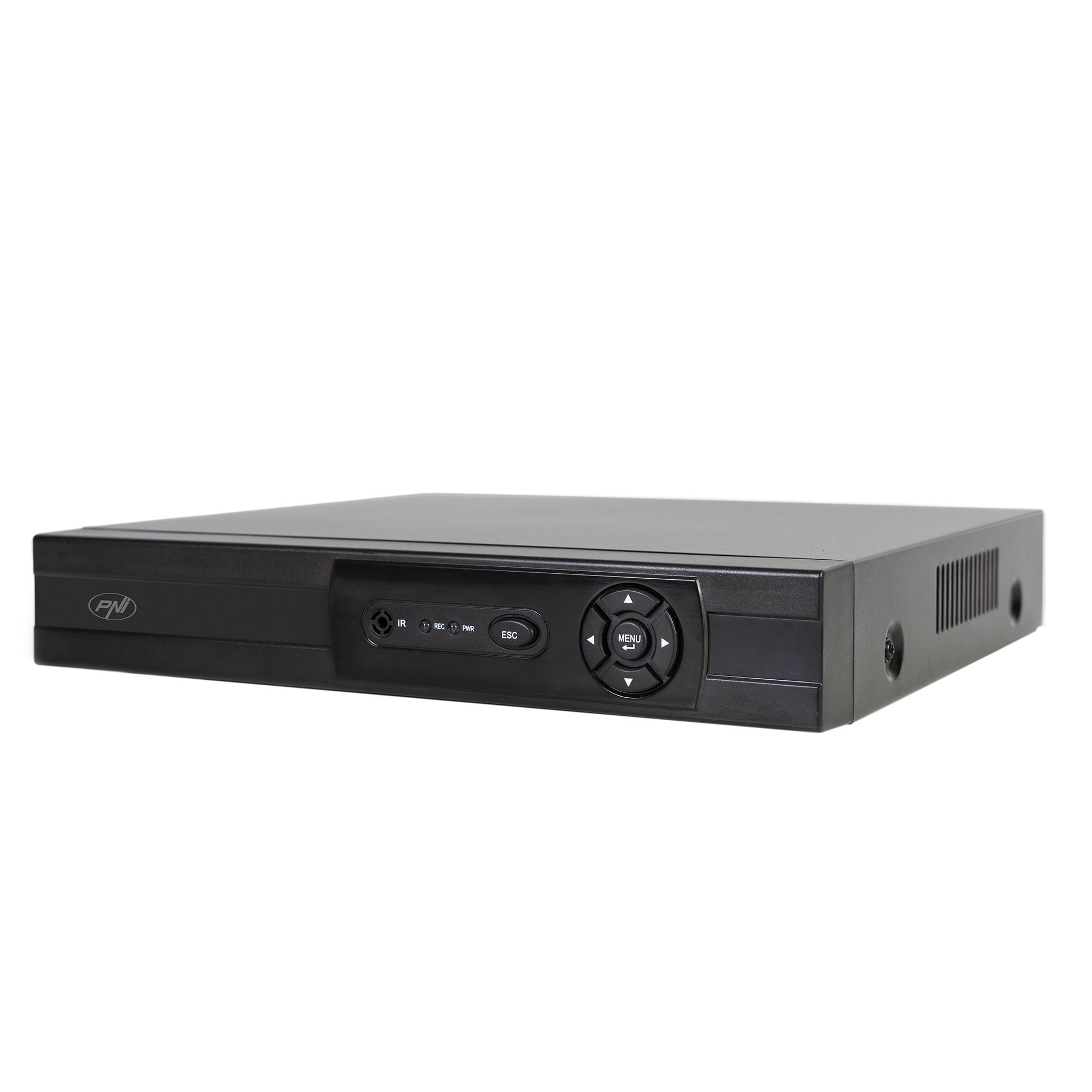 DVR/NVR PNI House AHD880, 8 analoge Kanäle 4K-N oder 8 IP-Kanäle 5MP, H265+, Audioeingang, Audioausgang, USB2.0, 2 x SATA max 8TB
