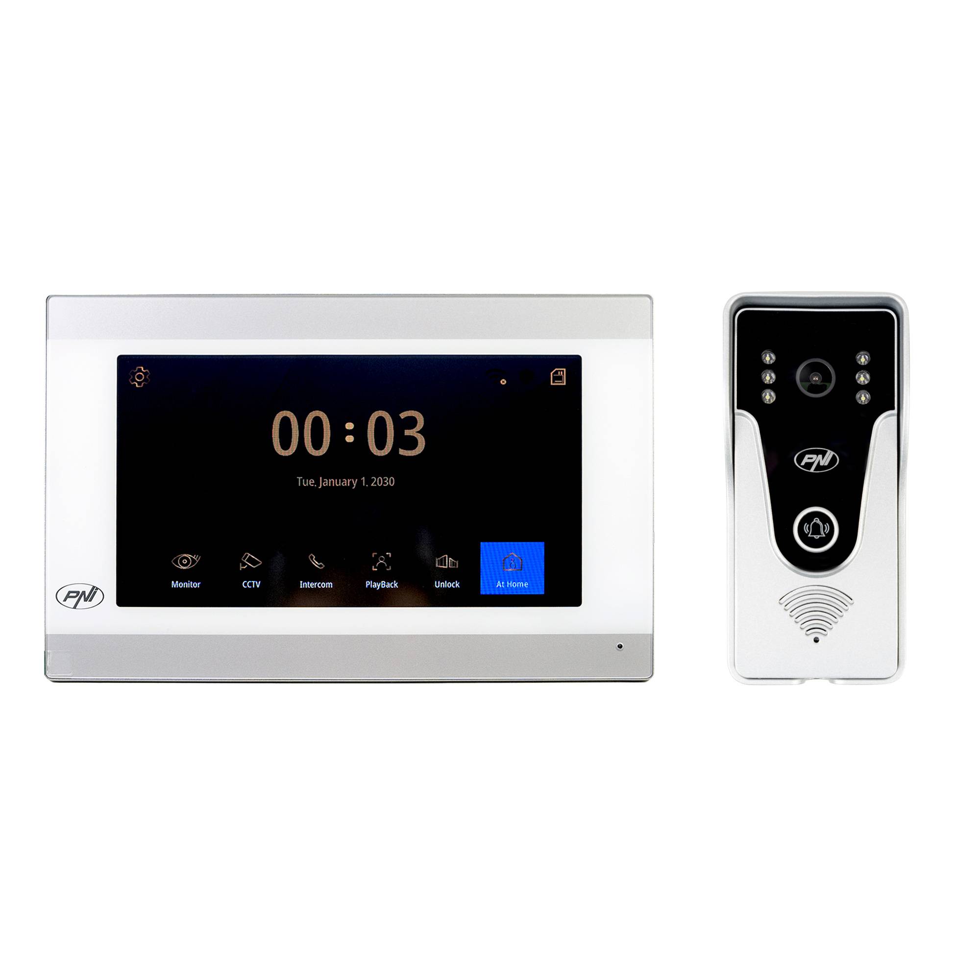 PNI SafeHome PT750 WiFi Smart Video-Gegensprechanlage, Full HD 2MP 1080P Auflösung, P2P, Innenmonitor, dedizierte Tuya Smart-Anwendung, Integration