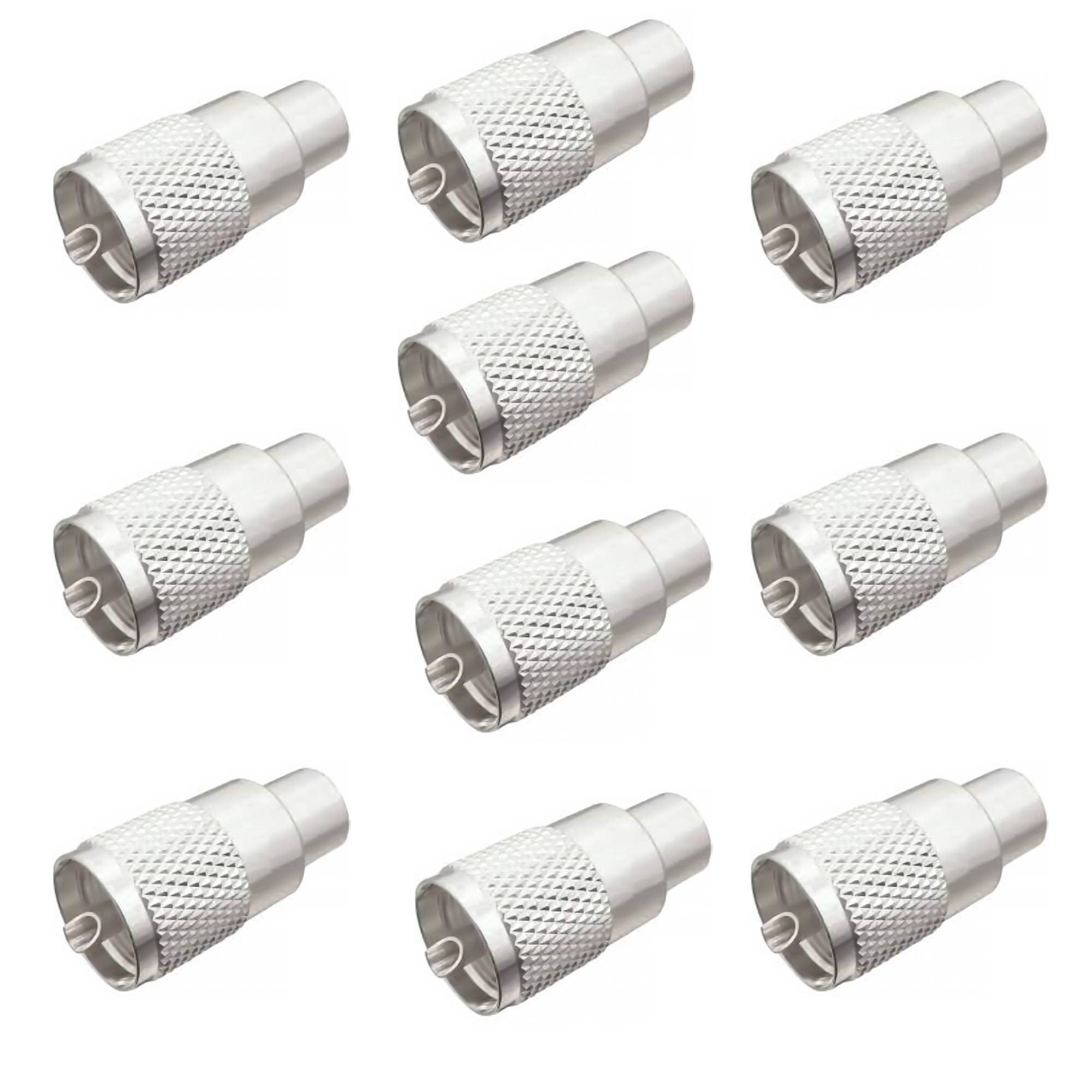 Set mit 10 PNI PL259-Steckern für RG213-Kabel, Stiftlänge 9 mm