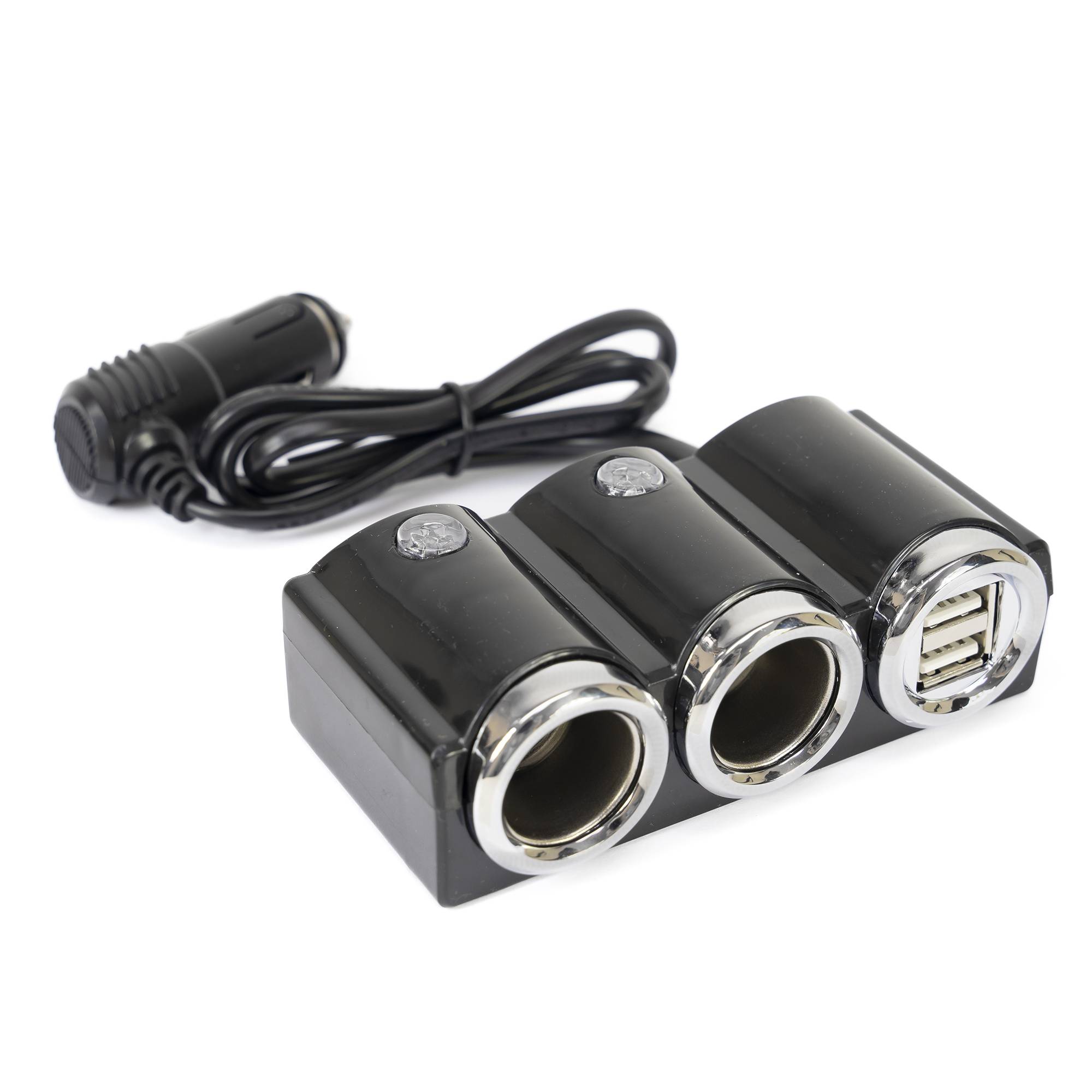 Auto-Zigarettenanzünder-Splitter PNI Lighter 20 12V/24V 2 Ausgänge, 2 x USB, LED-Anzeige