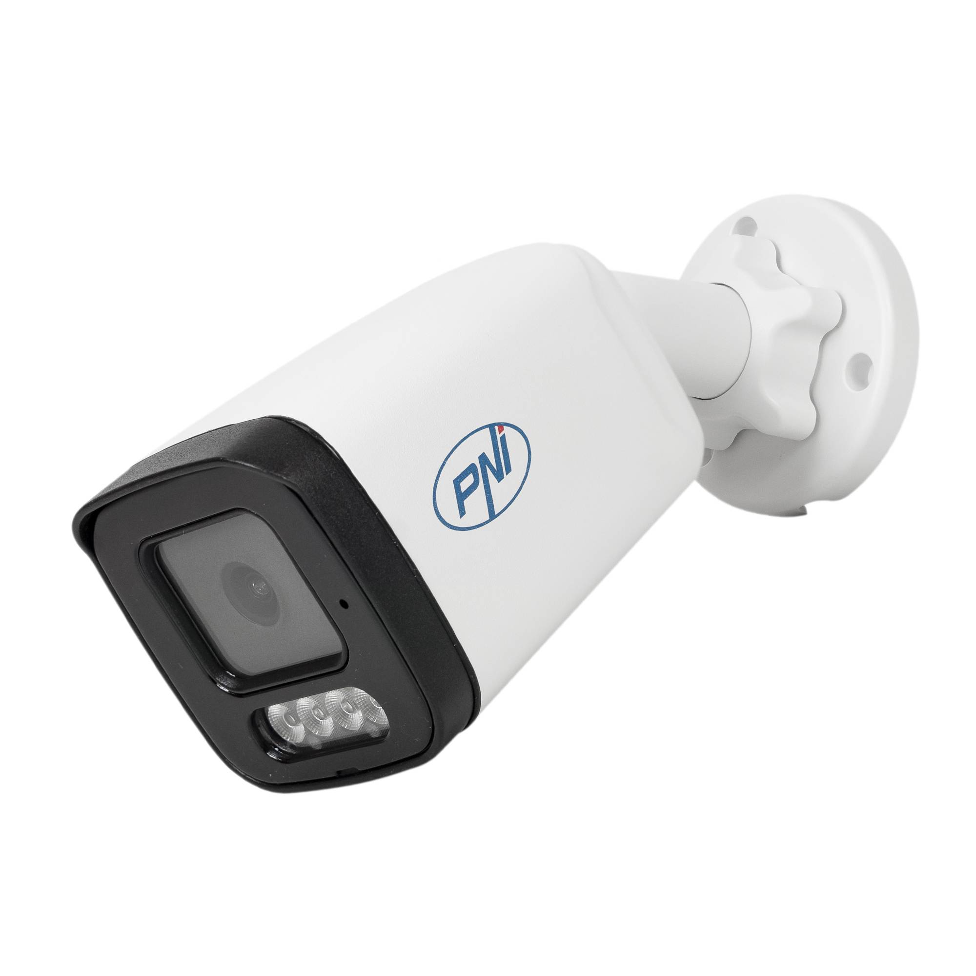 PNI IP515J POE-Videoüberwachungskamera, Bullet 5MP, 2,8 mm, für den Außenbereich, bidirektionales Audio, weiß