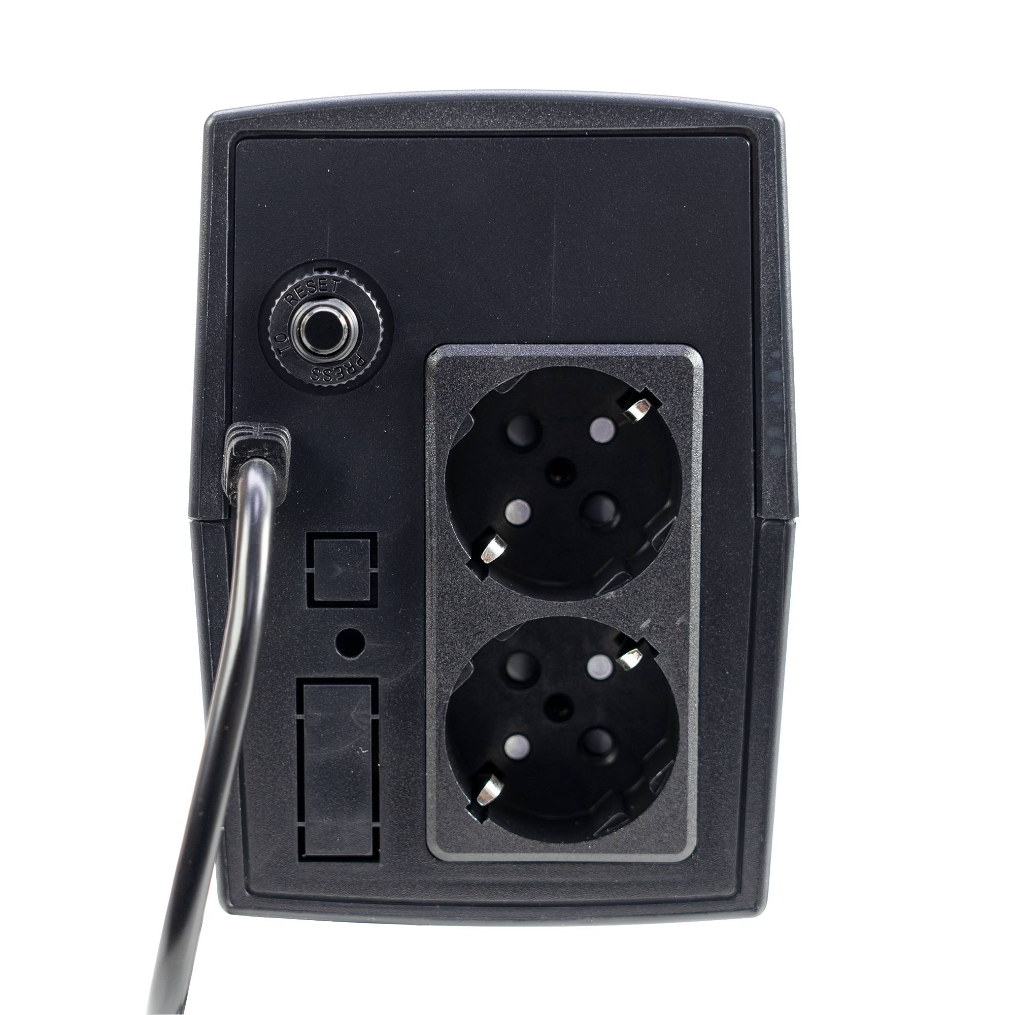 USV PNI SafePC E650VA, Leistung 390 W, 1,8 A, Ausgang 2 x 230 V, LCD-Bildschirm, Batterie 7,2 A im Lieferumfang enthalten
