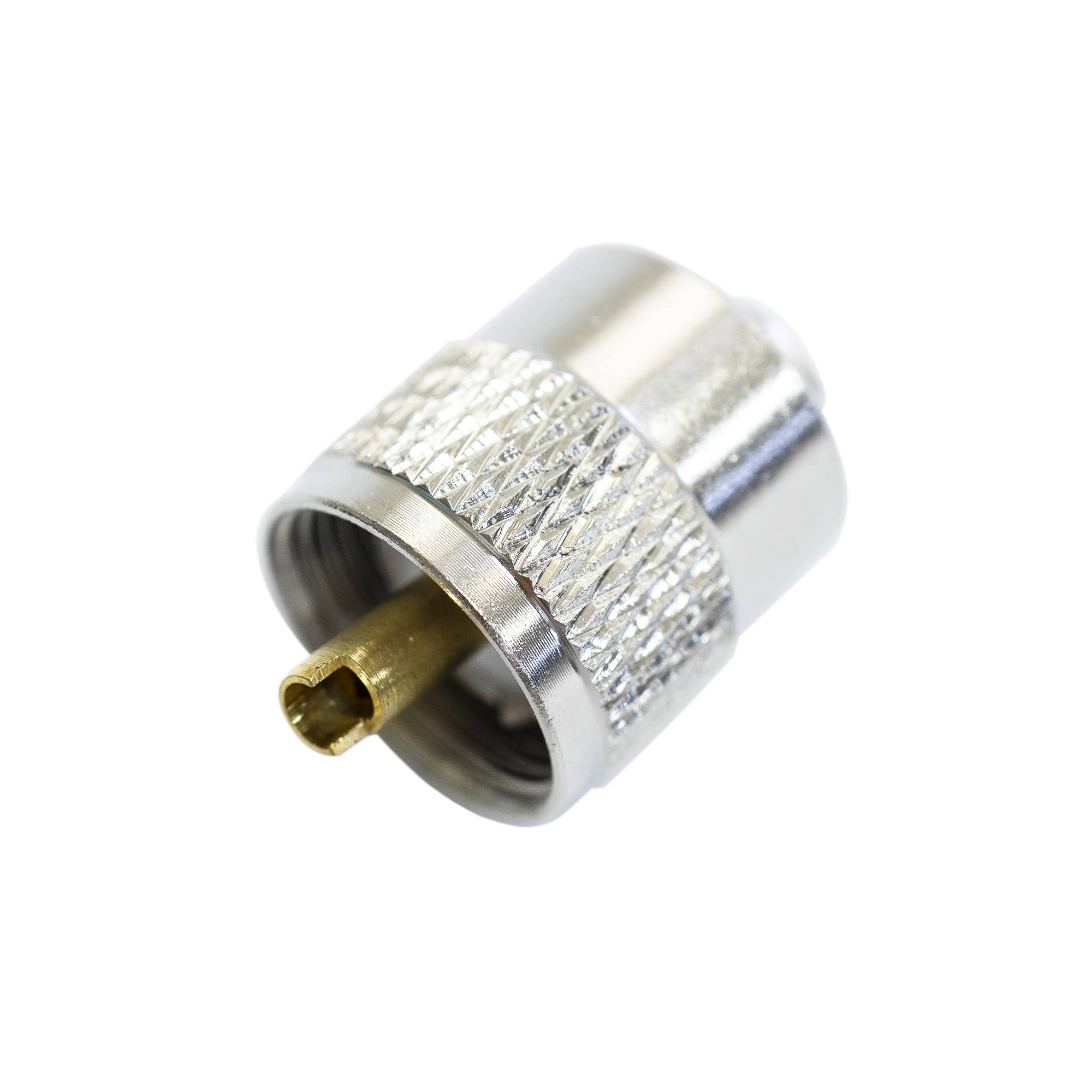 Kurzer Stecker PNI PL259 für RG58-Kabel mit vergoldetem Mittelstift 6 mm