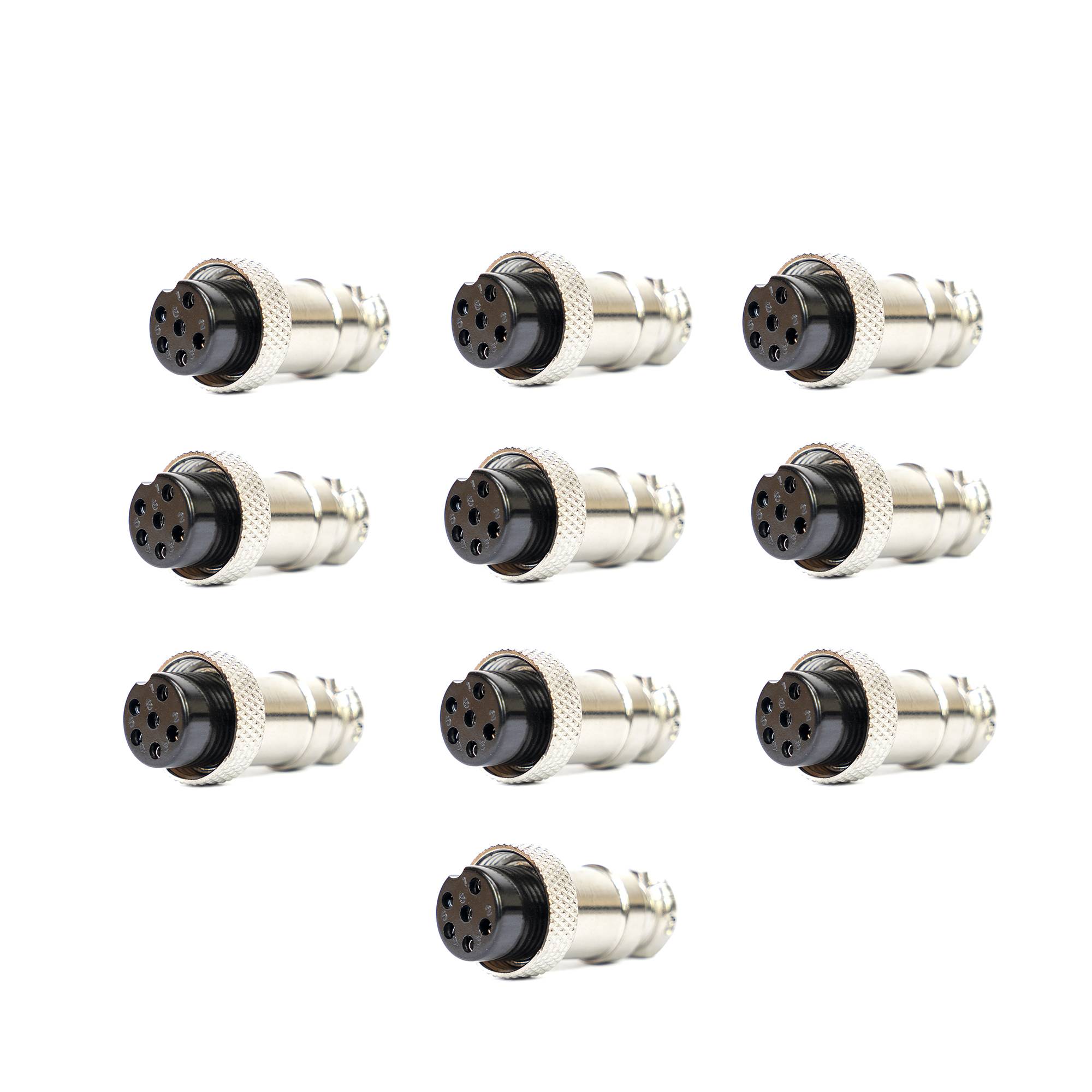Paket Ersatzstecker für Mikrofon mit 6 Pins, 10 Stück