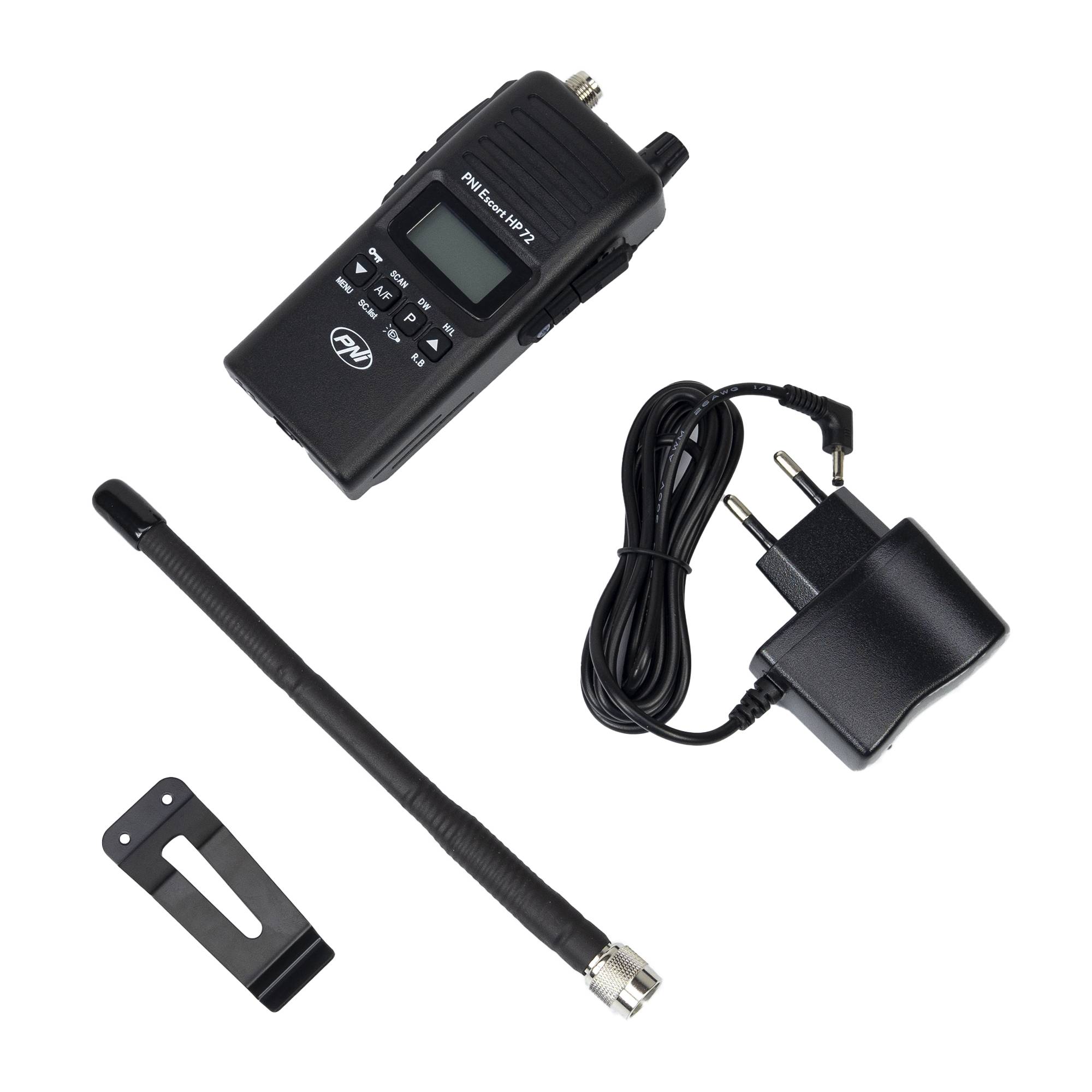 Tragbarer CB-Radiosender PNI Escort HP 72 4W, AM-FM, ASQ, Dual Watch, Scan, ohne Batterie
