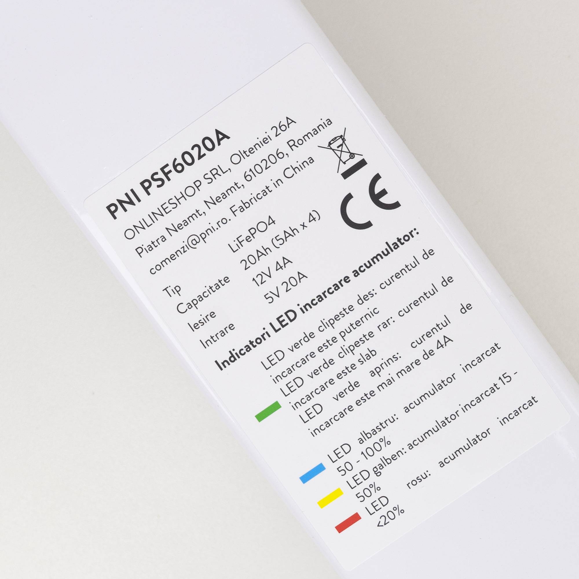 Photovoltaik-Solarpanel PNI PSF6020A, Leistung 60 W, inklusive 20-A-Batterie, 12-V-Ausgang, für Überwachungskameras
