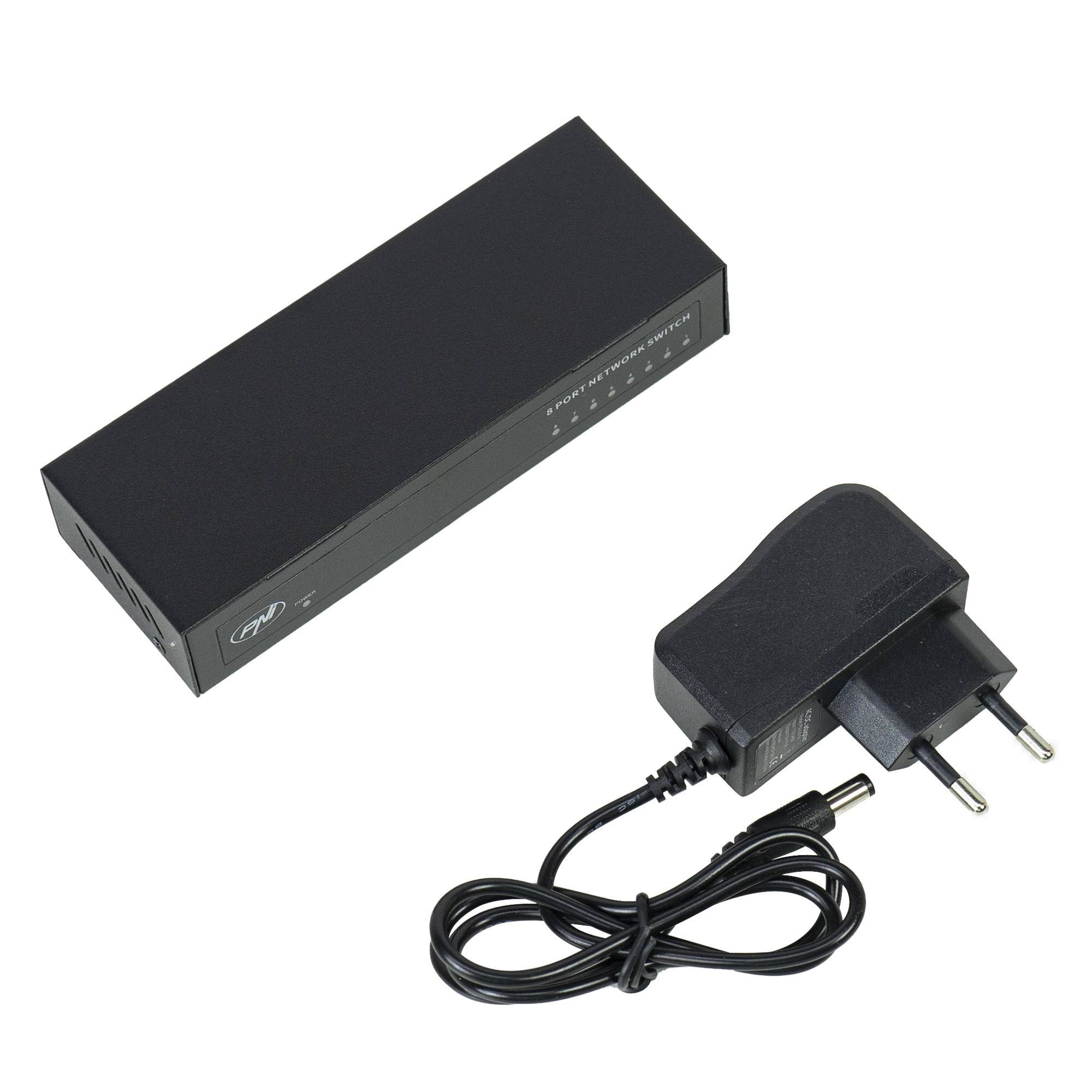 Schalter PNI SW08 mit 8 Ports 10/100Mbps Metallgehäuse