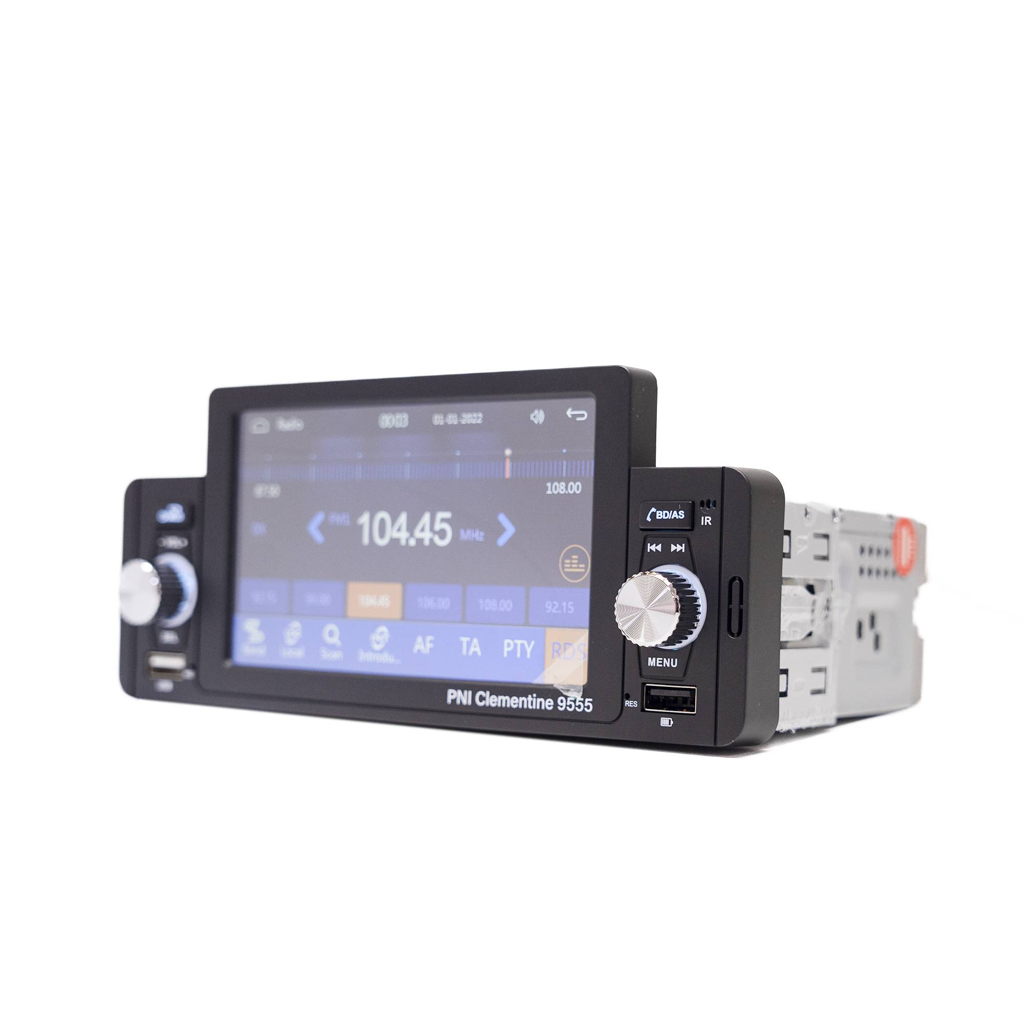 Auto MP5-Player PNI Clementine 9555 1DIN Display 5 Zoll 4 x 50W, Bluetooth, UKW-Radio, Carplay, RDS-Funktion