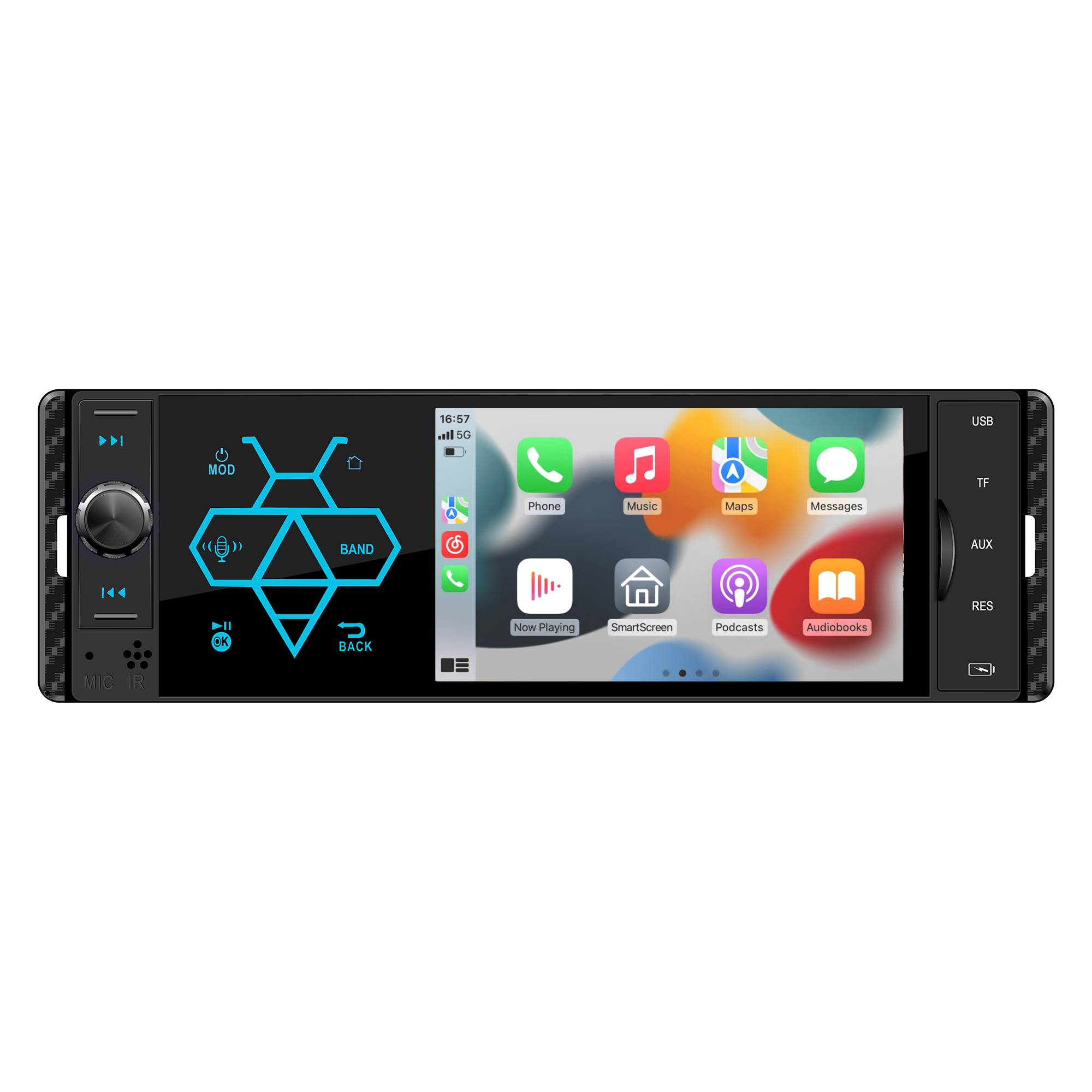 Auto-MP5-Player PNI Clementine 9550 1DIN-Display 4 Zoll 50Wx4, Bluetooth, UKW-Radio, Carplay, RDS-Funktion