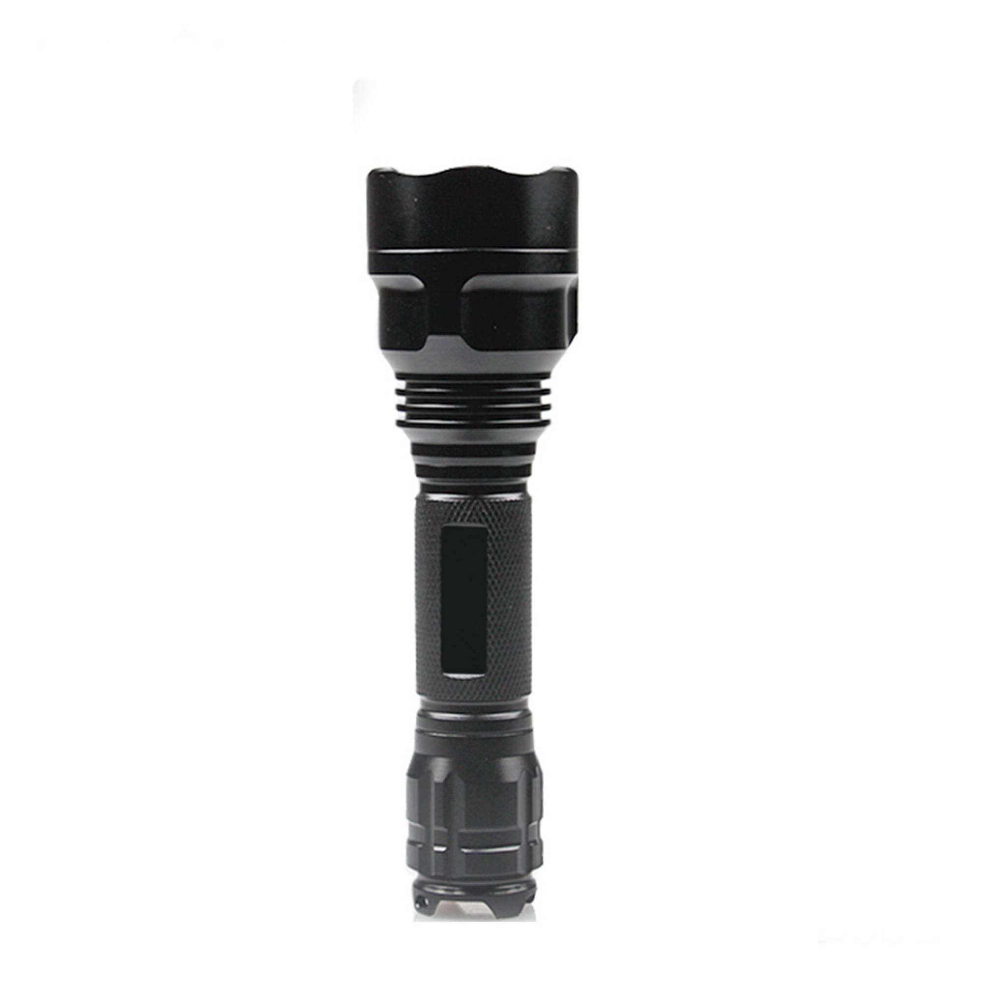 PNI Adventure FBW88 Taschenlampe weißes Licht, Entfernung 350 m, 700lm, 18650 3000mAh Akku und Ladegerät inklusive, schwarz