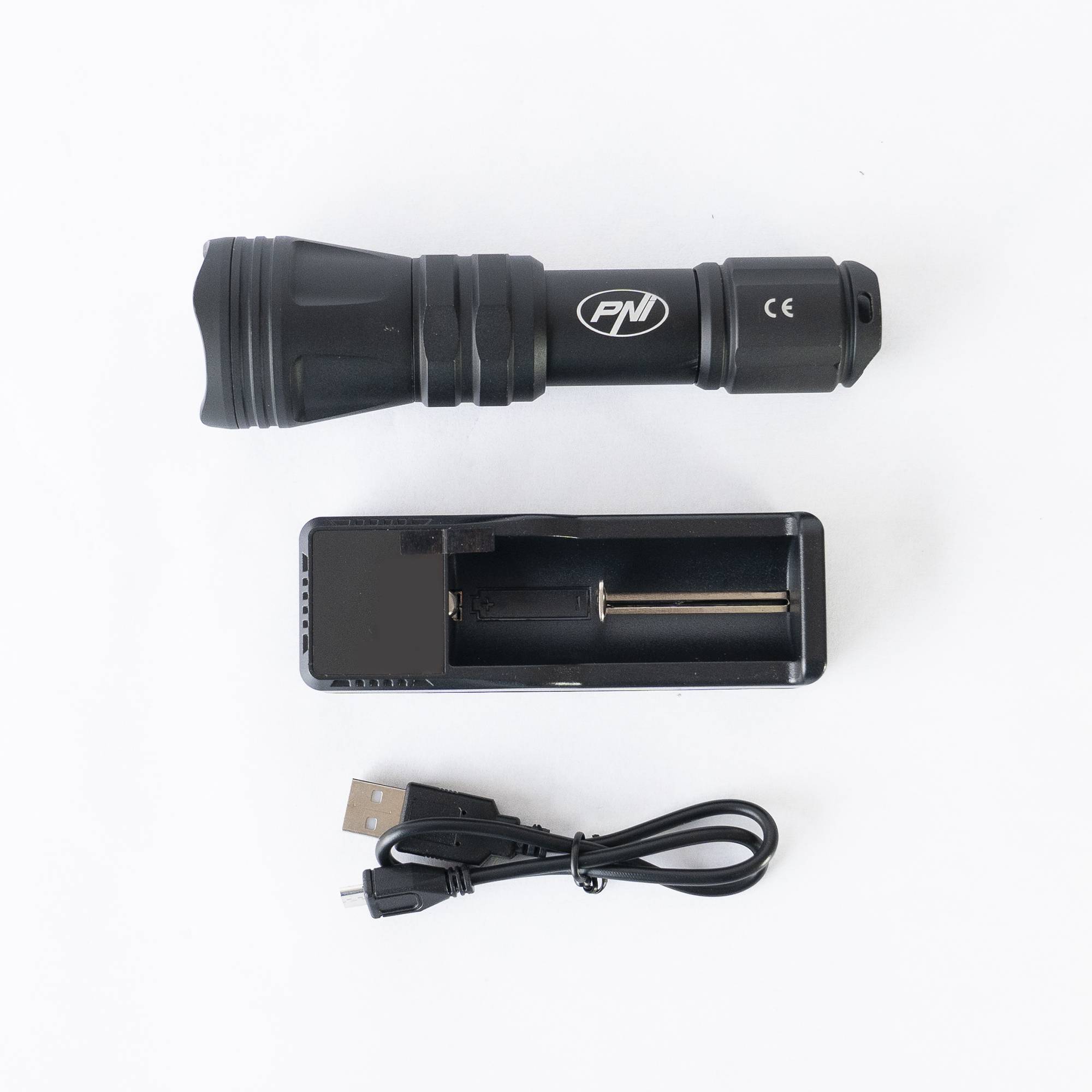 PNI Adventure FBW168 10W 750lm Taschenlampe, Entfernung bis zu 450m, mit Fokus, 18650 3000mAh Akku
