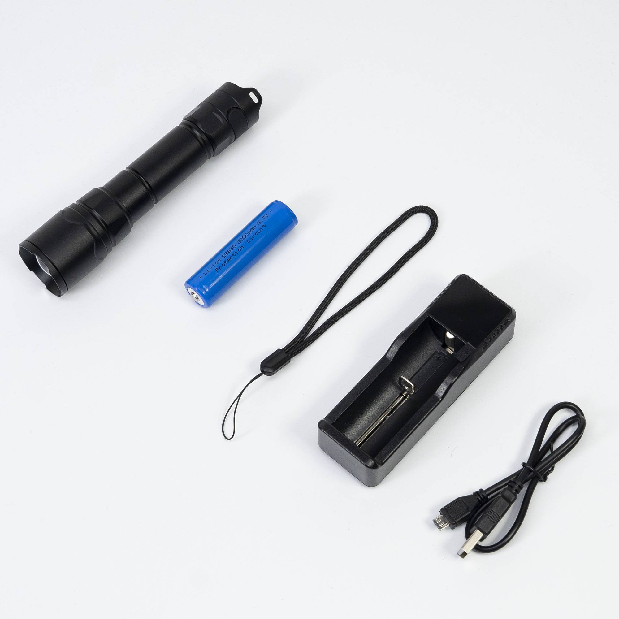 Taschenlampe PNI Adventure FHTW09 mit LED, Focus, Aluminium, IP68, Akku 3000 mAh, inklusive Ladegerät