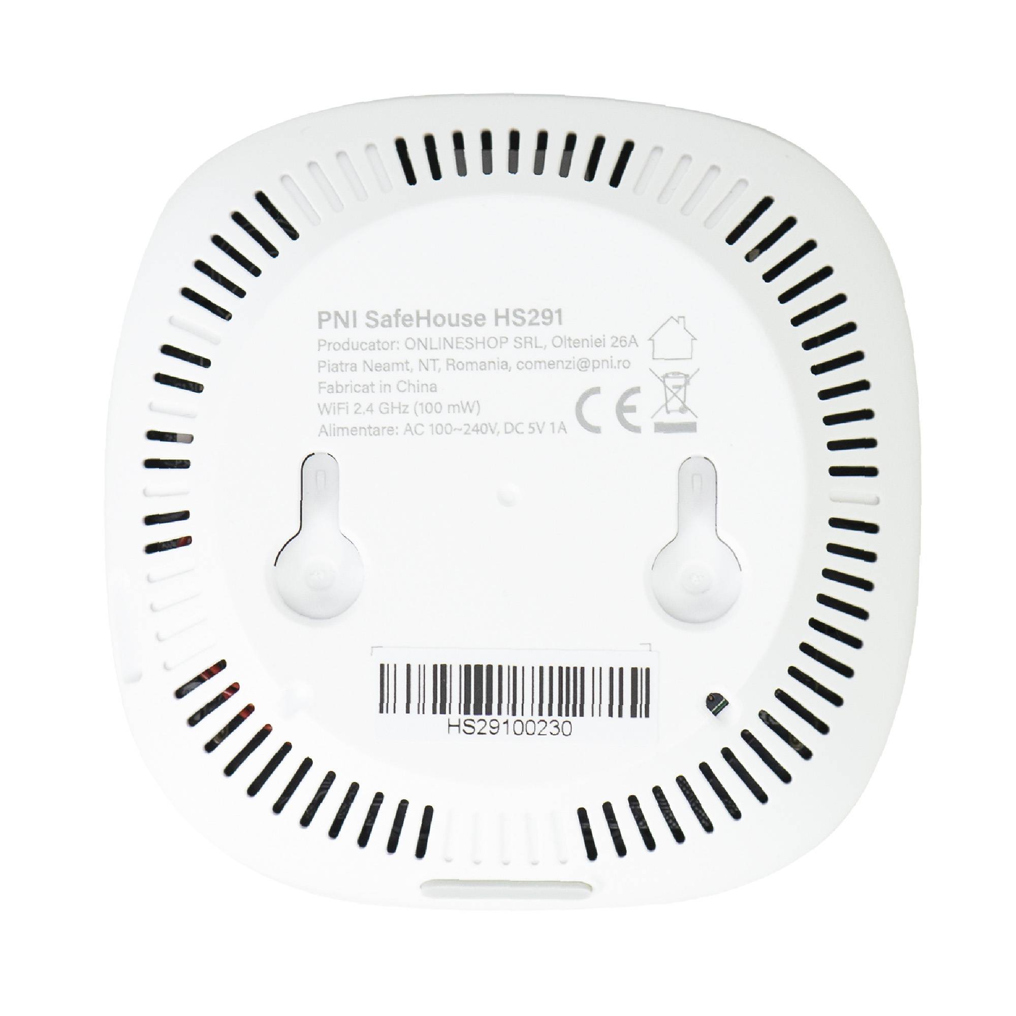 PNI SafeHouse HS291 Luftqualitäts- und Kohlendioxid (CO2)-Sensor mit WLAN, Steuerung über die Tuya Smart-Anwendung, CO2-Überwachung, Temperatur, Lu