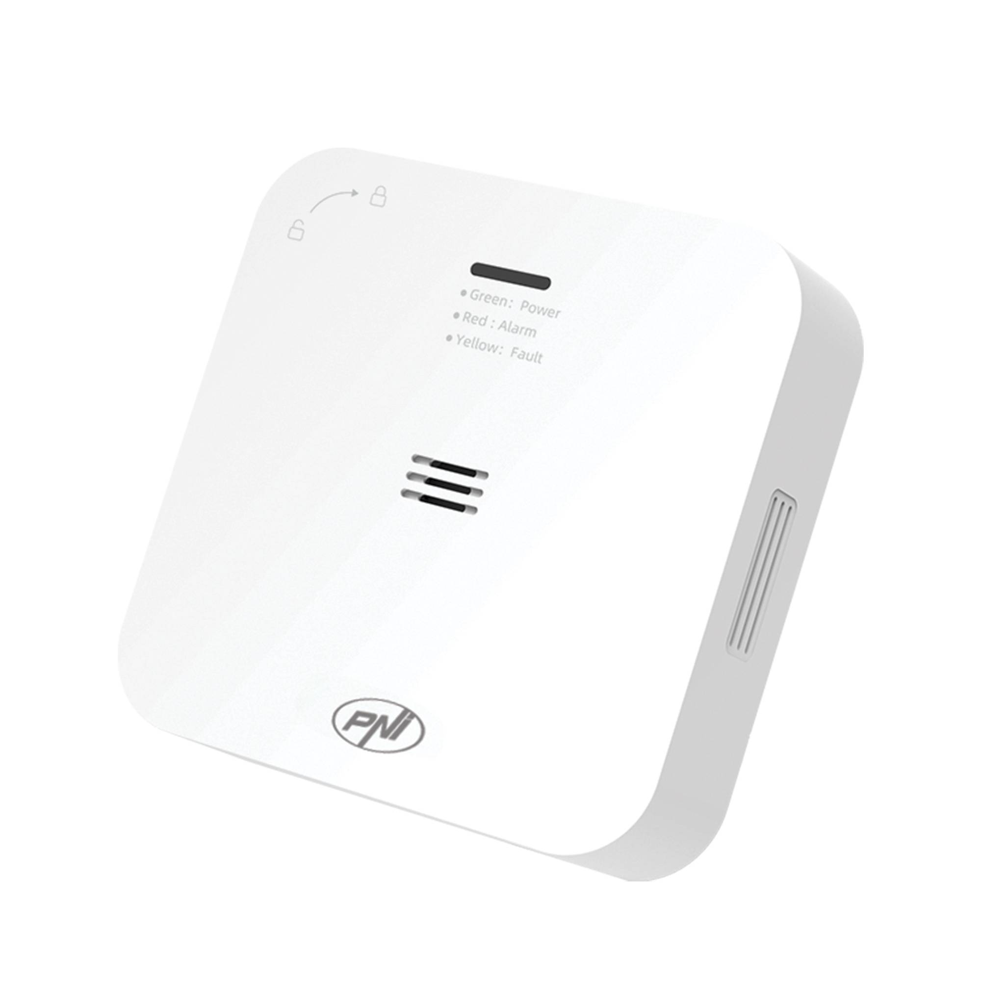 PNI SafeHouse HS281S kabelloser Kohlenmonoxid (CO)-Sensor, Tuya Smart App-Steuerung, AA-Batterieversorgung, akustischer und visueller Alarm