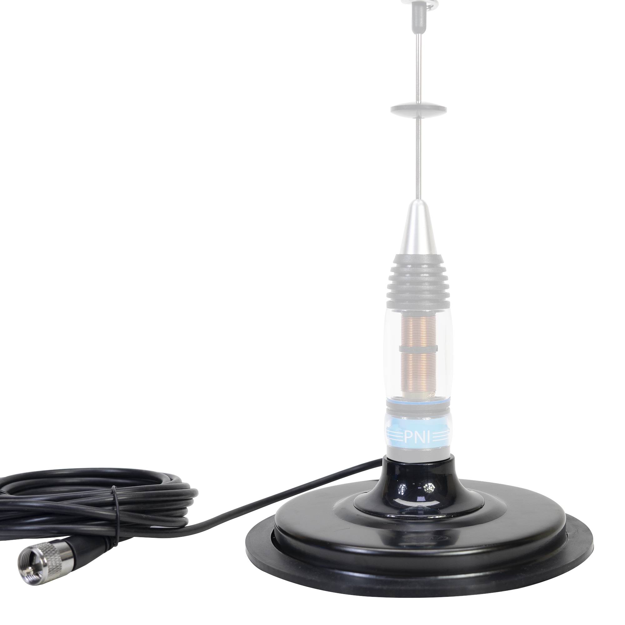 Magnetfuß PNI 170/PL 170 mm, schmal, inklusive 4m Kabel und Stecker PL259