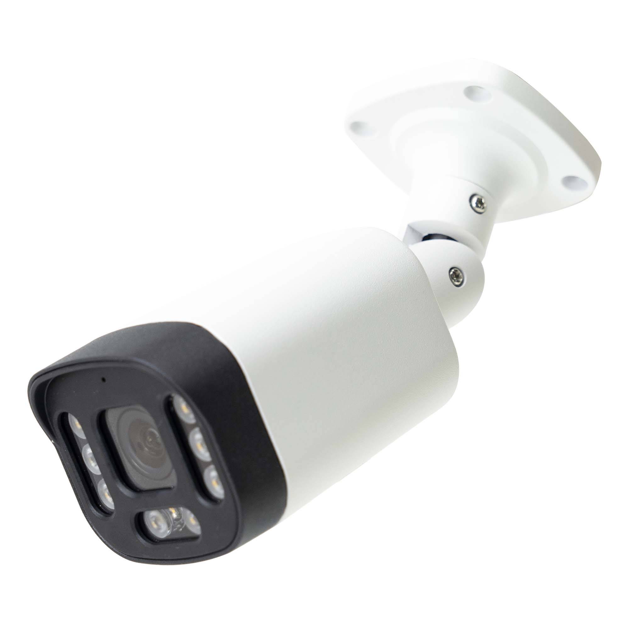 PNI IP7726 6MP Videoüberwachungskamera, 8 BlackLight LEDs, 4mm Objektiv, 12V, für den Außenbereich, weiß