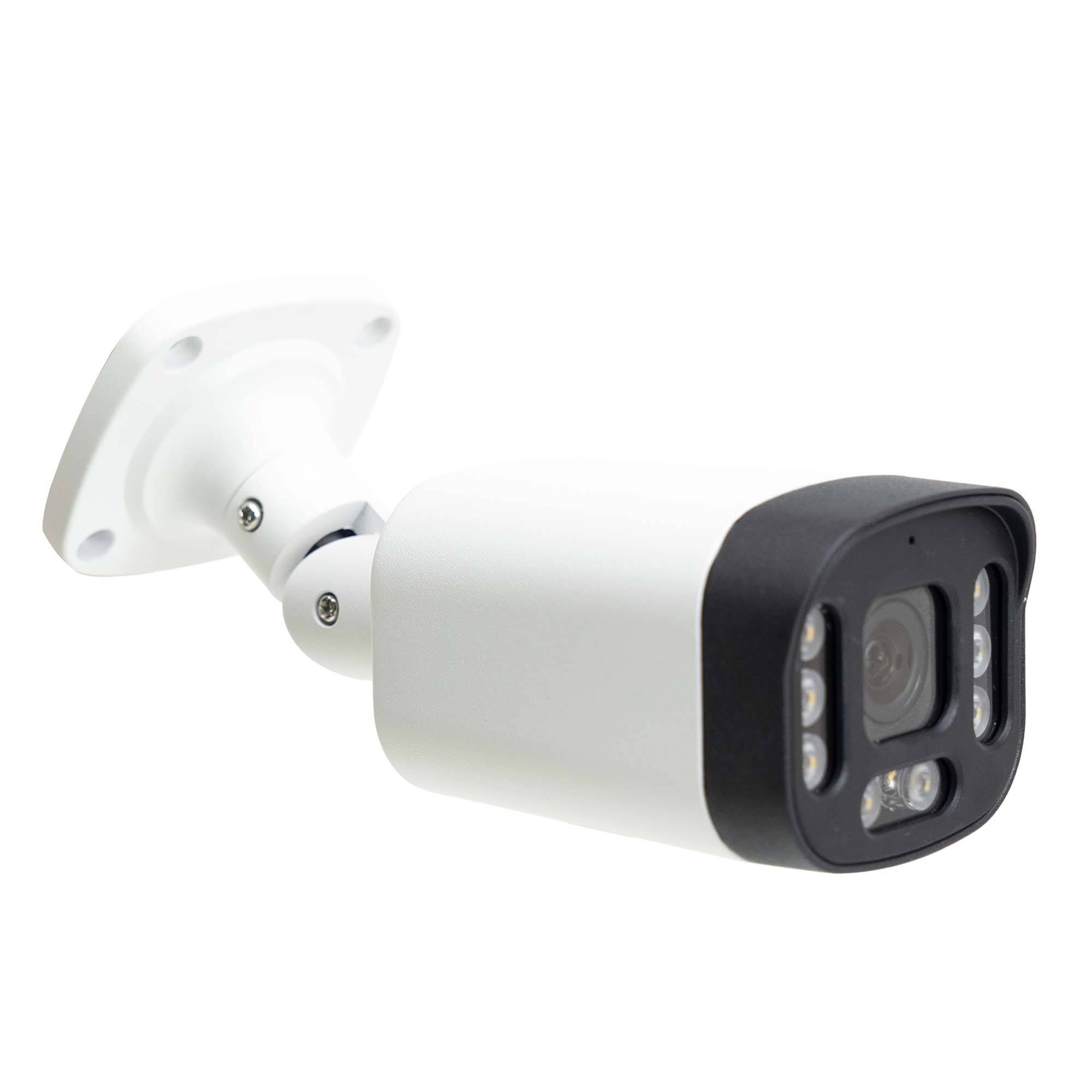 PNI IP7726 6MP Videoüberwachungskamera, 8 BlackLight LEDs, 4mm Objektiv, 12V, für den Außenbereich, weiß