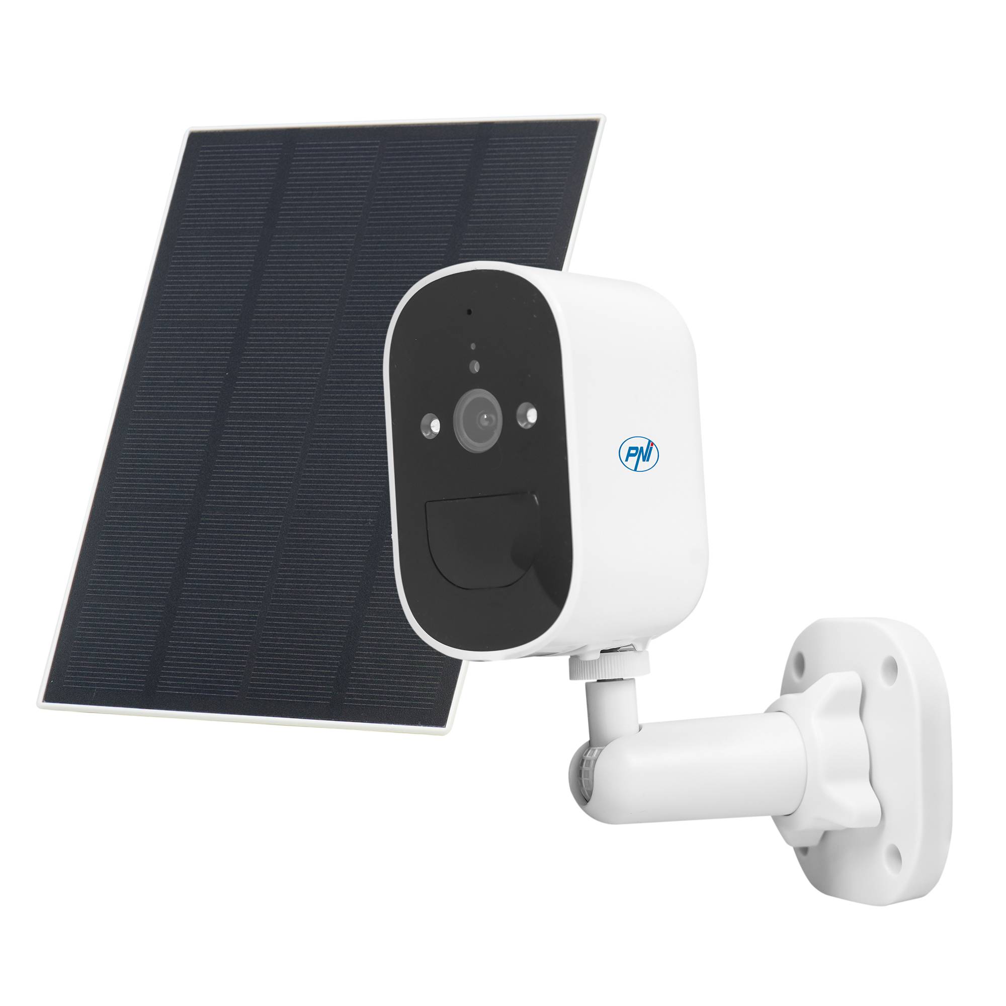 PNI IP774 4MP-Videoüberwachungskamera, 3-W-Solarpanel, integrierter 4000-mAh-Akku, Bewegungserkennung, Micro-SD-Kartensteckplatz, Nachtsicht