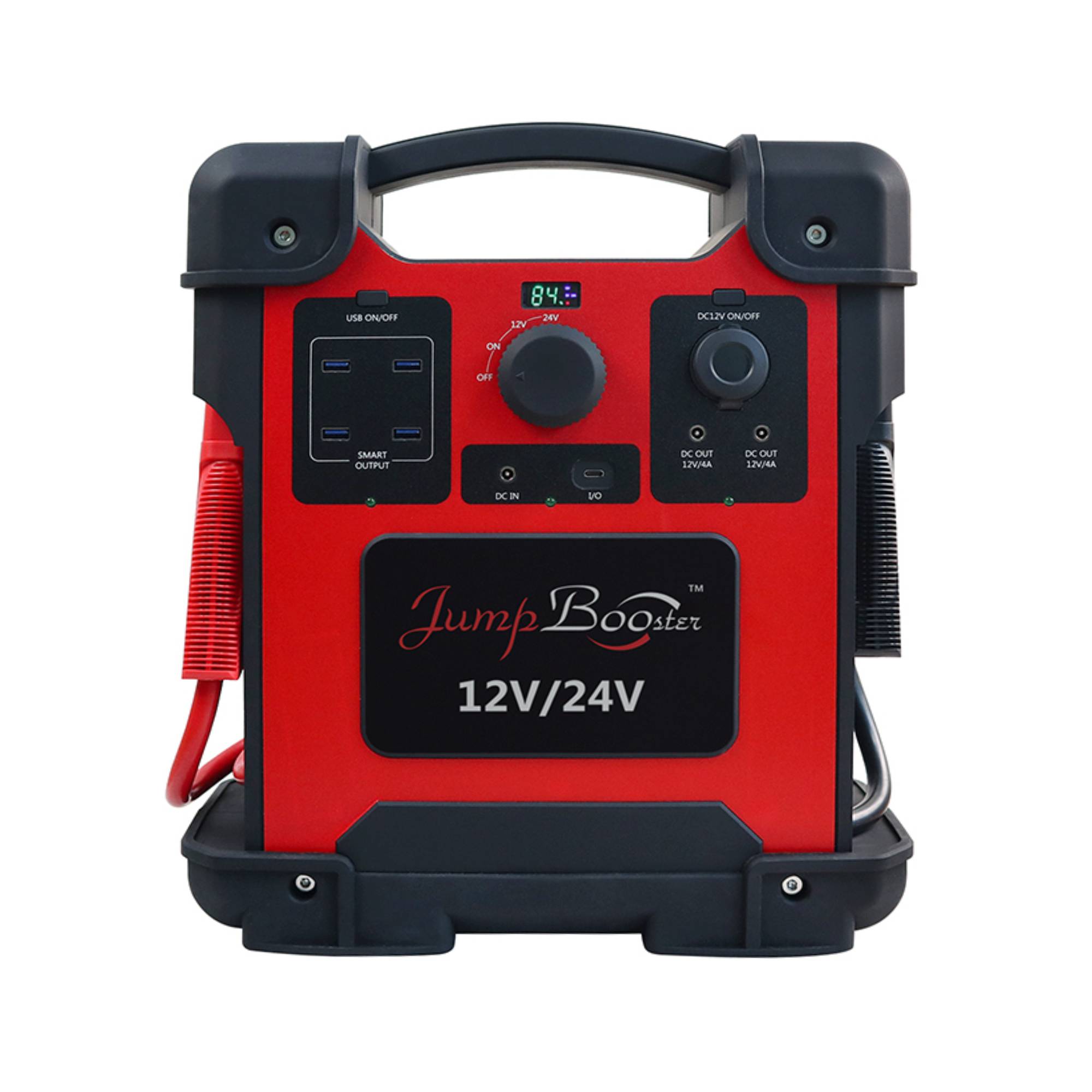 Tragbare Batterie PNI JS8000 für den Notstart von Autos, 12 V/24 Starthilfe, 80.000 mAh, 296 Wh