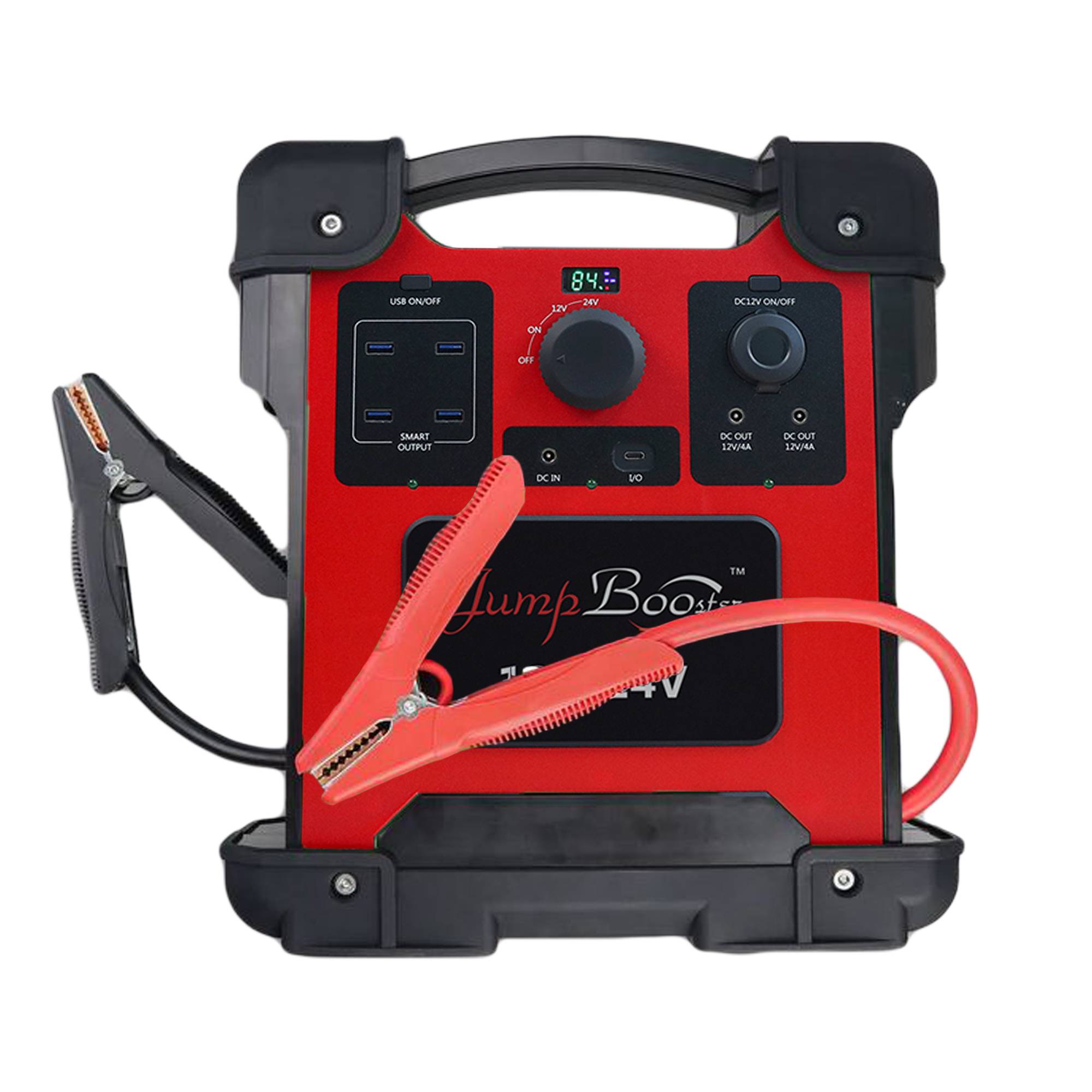 Tragbare Batterie PNI JS8000 für den Notstart von Autos, 12 V/24 Starthilfe, 80.000 mAh, 296 Wh