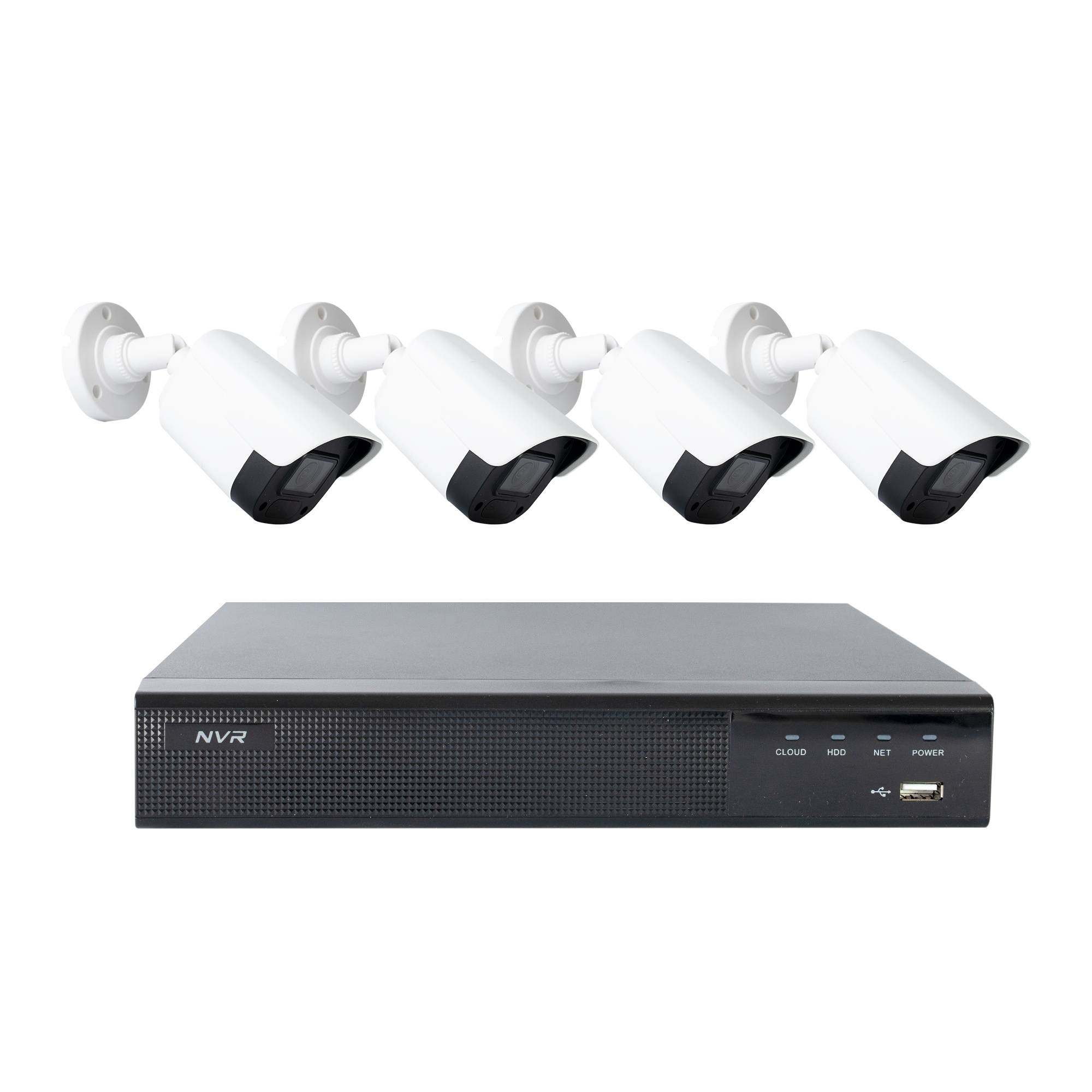 PNI House IPMAX POE22S Videoüberwachungsset, NVR und 4 Bullet-Kameras mit 4 MP
