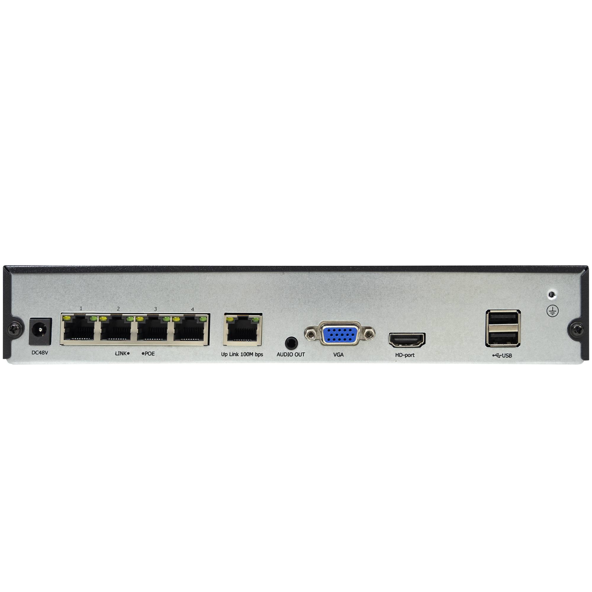 PNI House IPMAX POE 8 Videoüberwachungskit, NVR mit 4 POE-Ports und 4 8MP IP-Kameras, IP66