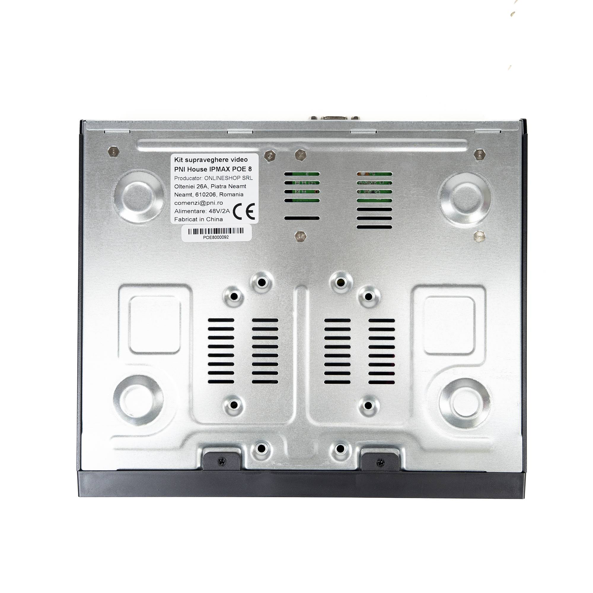 PNI House IPMAX POE 8 Videoüberwachungskit, NVR mit 4 POE-Ports und 4 8MP IP-Kameras, IP66