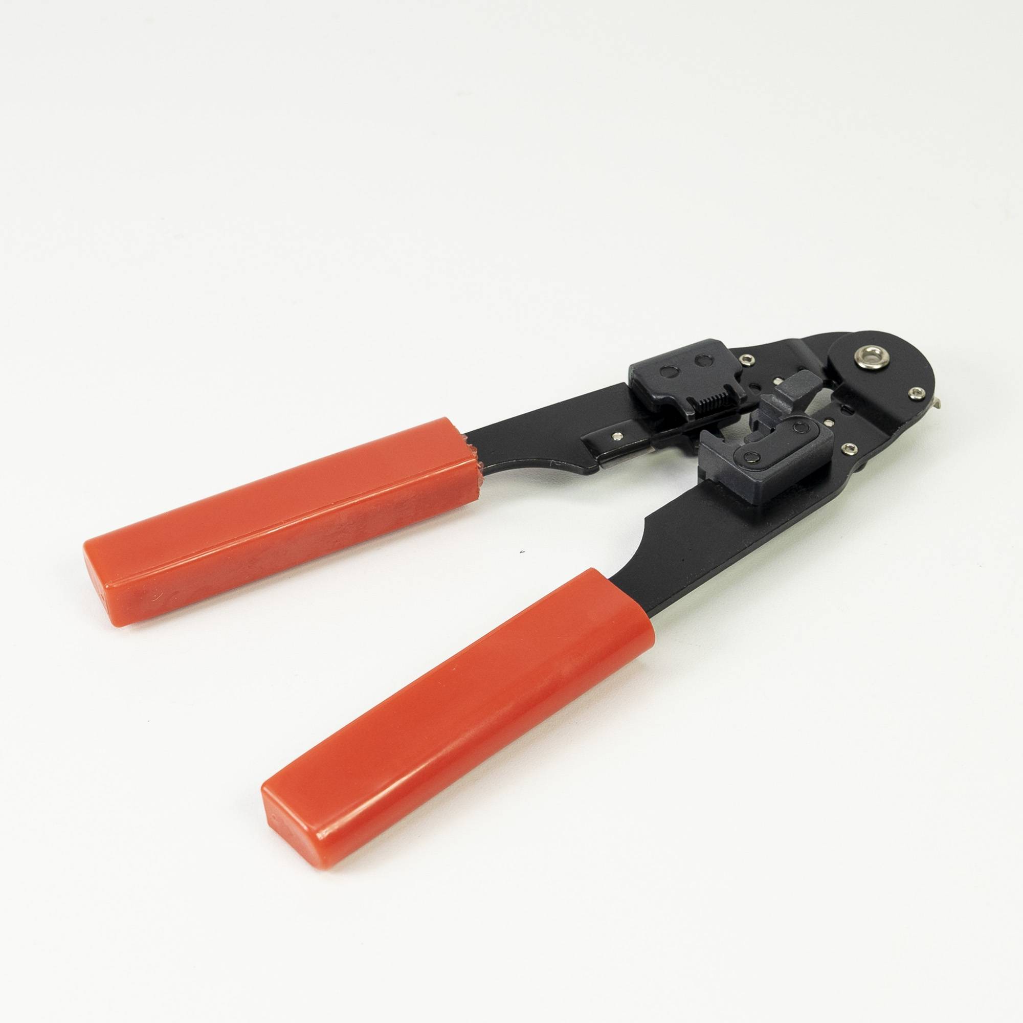 PNI SR5 Zange zum Schneiden, Abisolieren von Kabeln und Crimpen von RJ45 Steckern CAT5, CAT6, rot