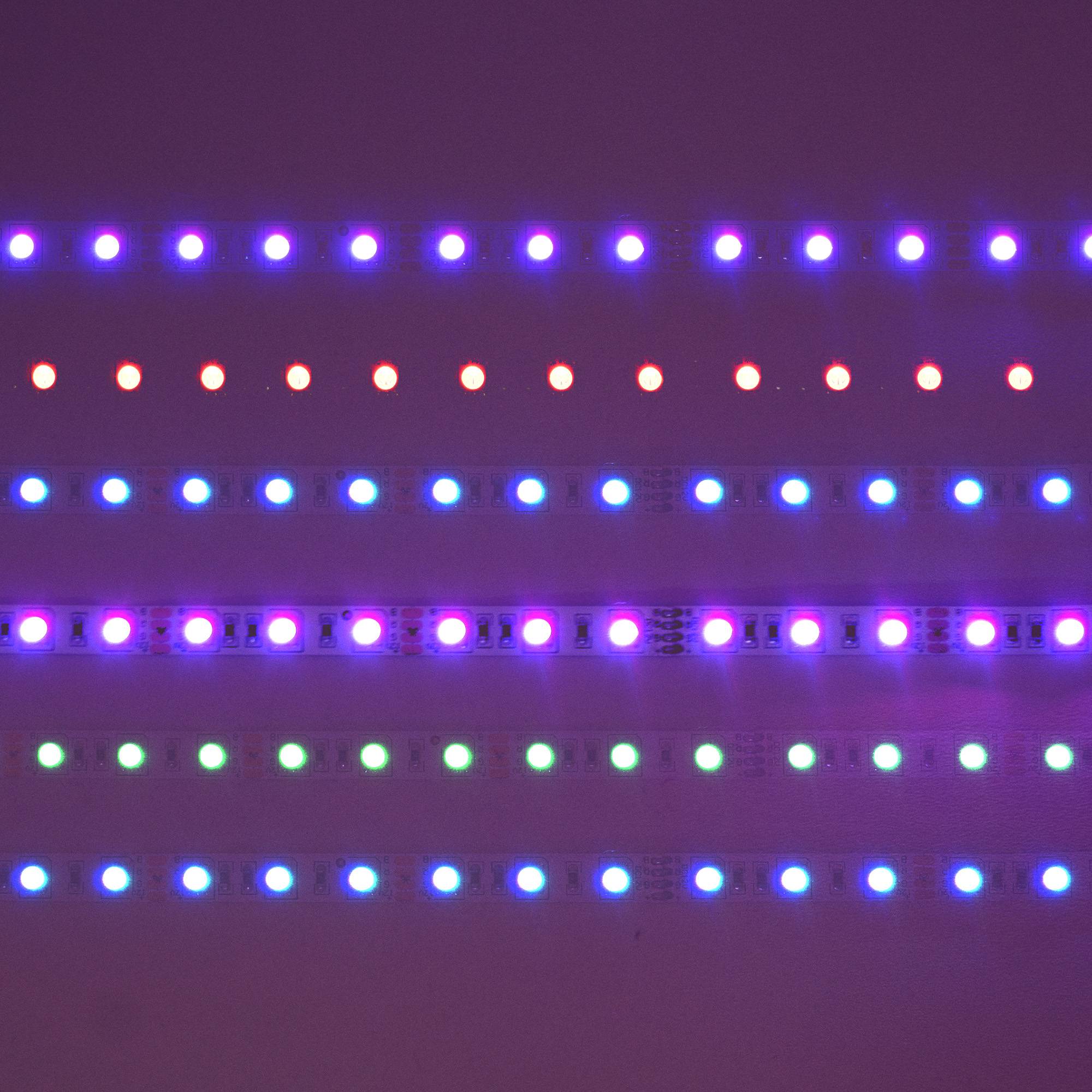 PNI 5050RGB LED-Streifen, 300 LEDs, RGB, dimmbar, Lichtspiele, 5 Meter, IP20, Fernbedienung, 230V Netzteil inklusive