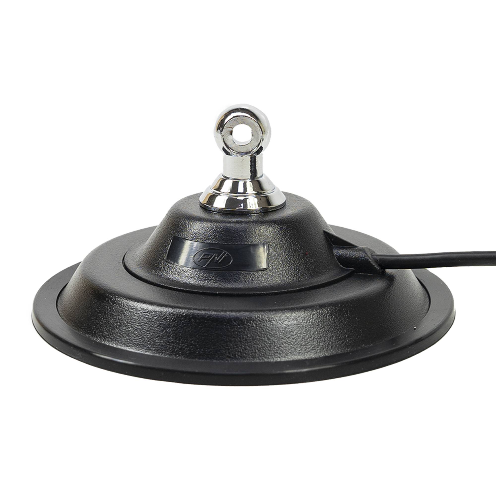 Der Magnetfuß PNI 145/DV 145 mm enthält 4 m Kabel und Stecker PL259
