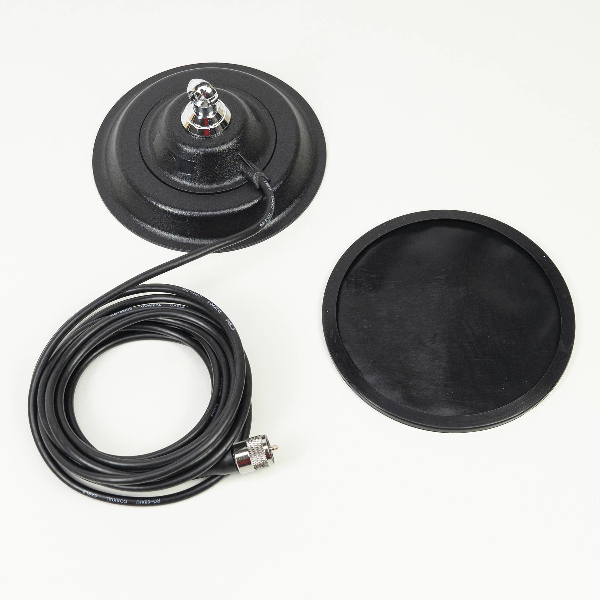 Der Magnetfuß PNI 145/DV 145 mm enthält 4 m Kabel und Stecker PL259