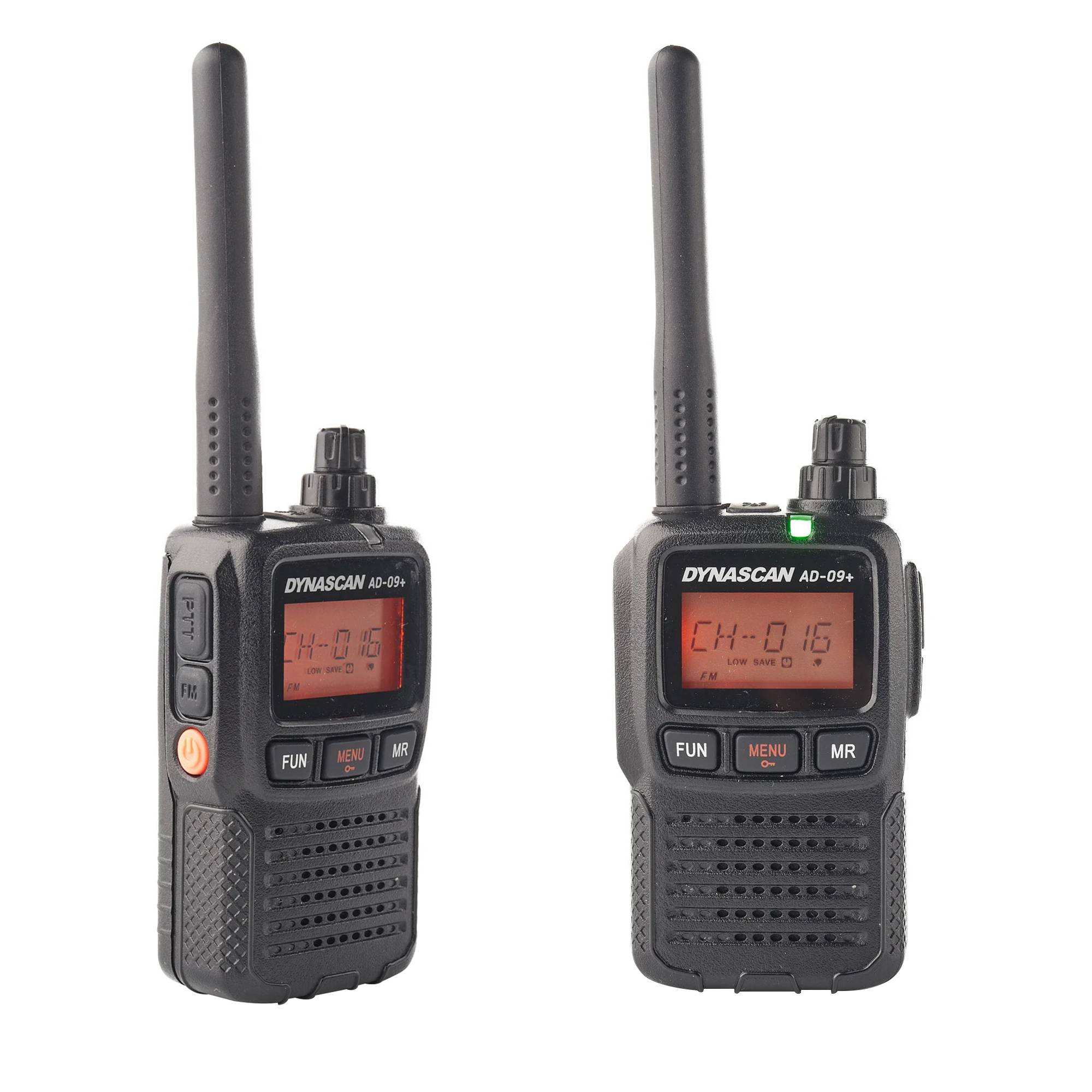 Tragbarer Radiosender PMR PNI Dynascan AD-09+, 446 MHz, 0,5 W, 16 CH, Set mit 2 BC