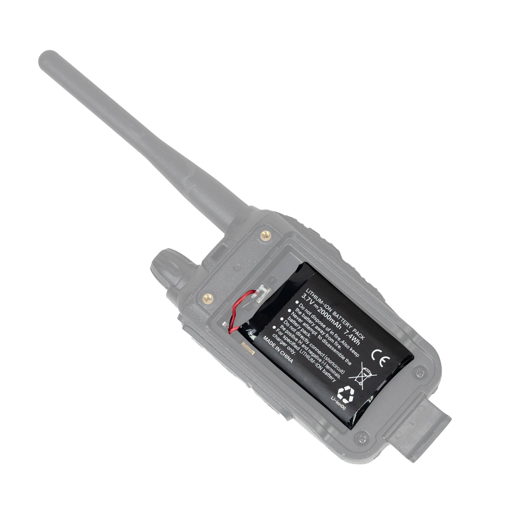 Ersatzakku PNI R45, 3,7 V, 2000 mAh, Li-Ion, für den Radiosender PNI PMR R45 PRO