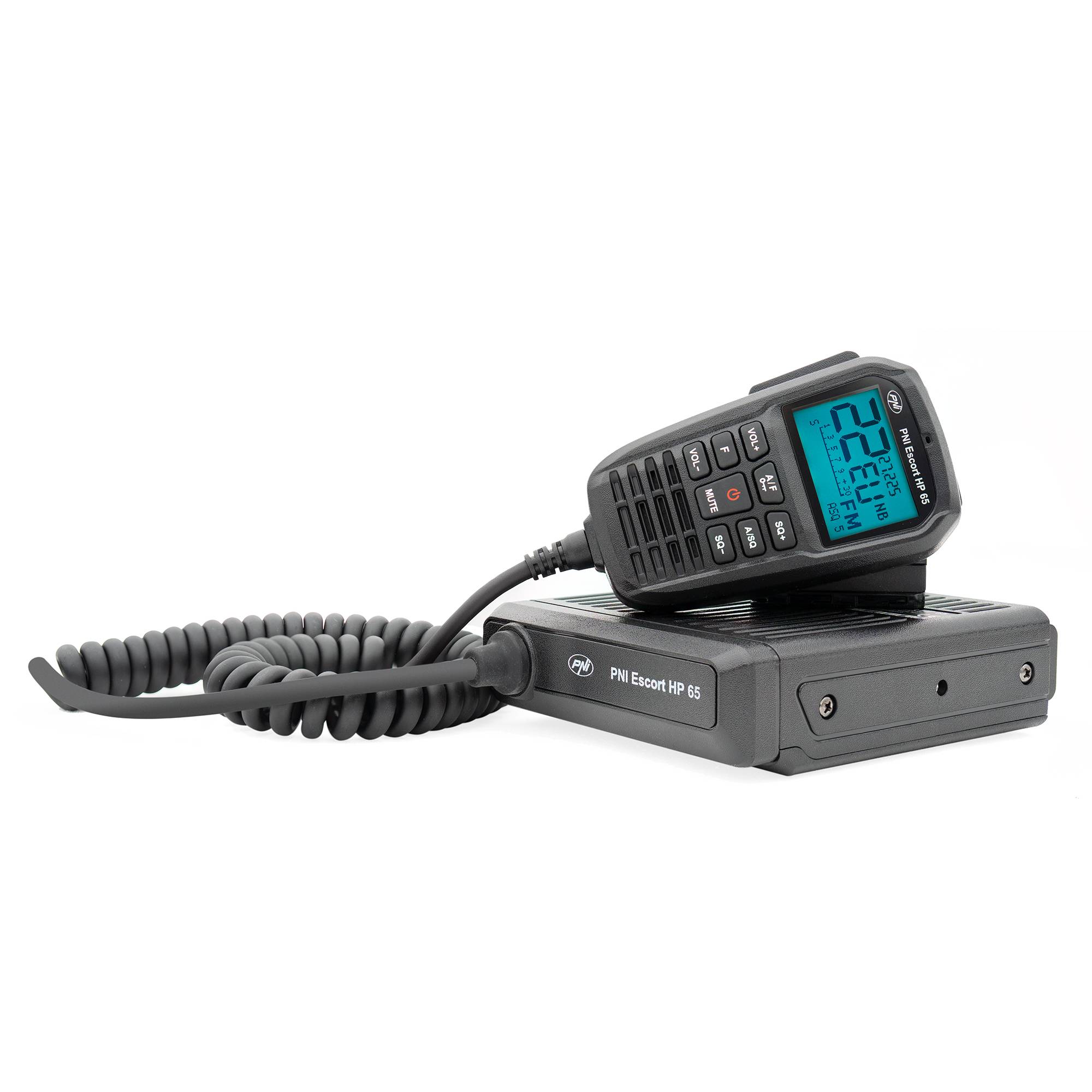 CB-Radiosender PNI Escort HP 65 ASQ, Multinorm, Noise Blanker, ASQ, einstellbarer SQ, 12 V - 24 V, Zigarettenanzünderstecker im Lieferumfang