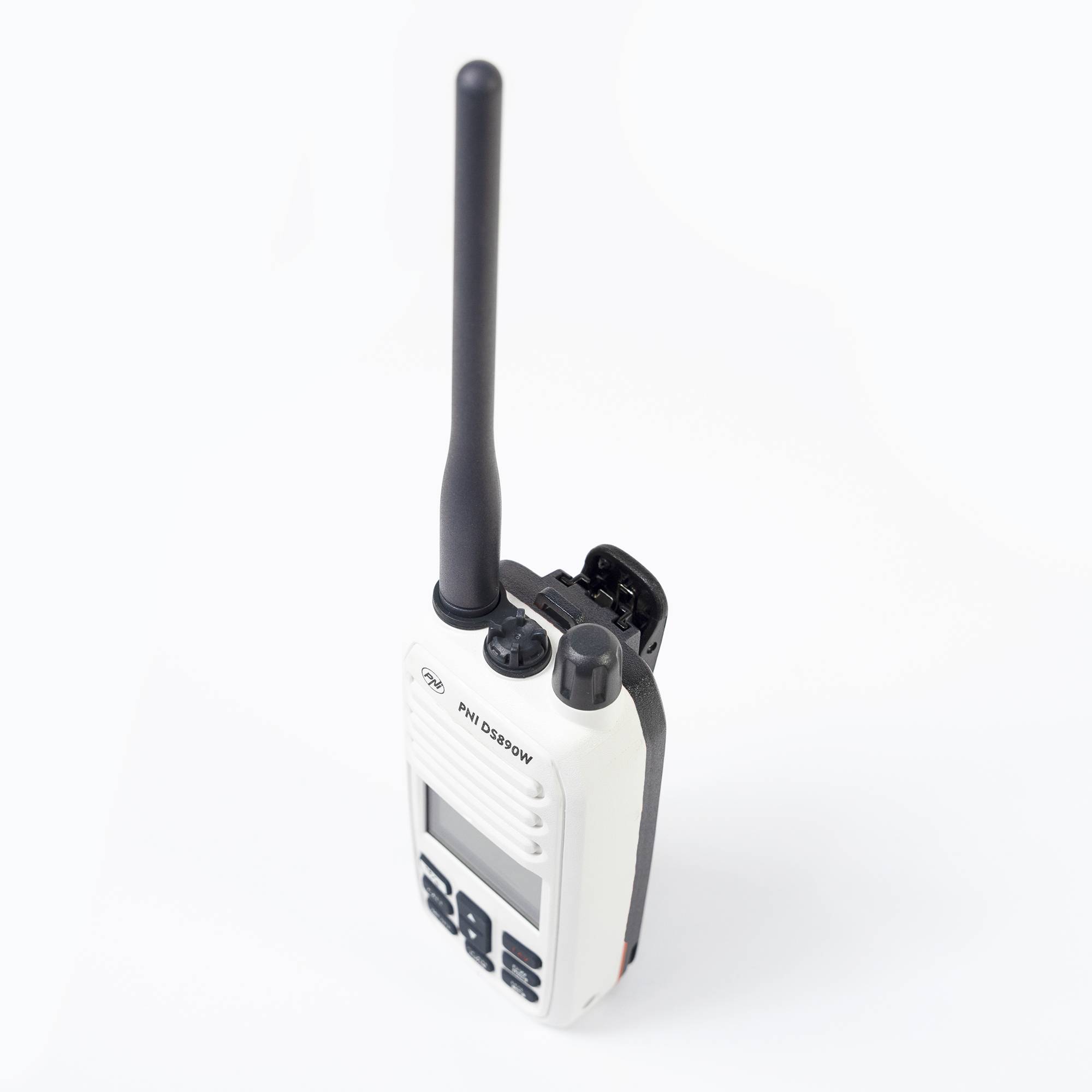 Tragbarer Seefunksender PNI DS890W, 88 Kanäle, 10 Wetterkanäle, einstellbarer Squelch, Roger Beep, Dual Watch, Scan, Call, NRC, 1800-mAh-Akku, IP67